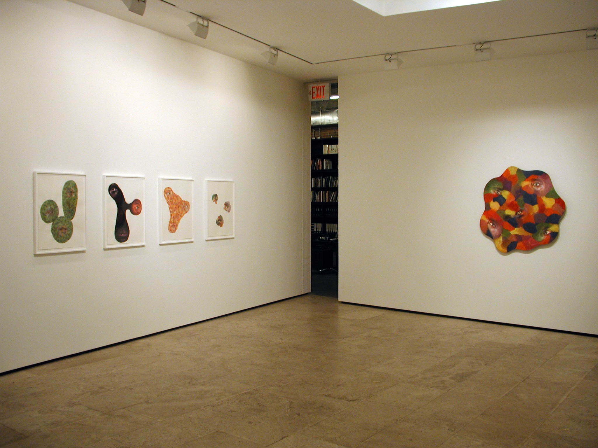 Installation view of Tony Oursler at Lehmann Maupin New York