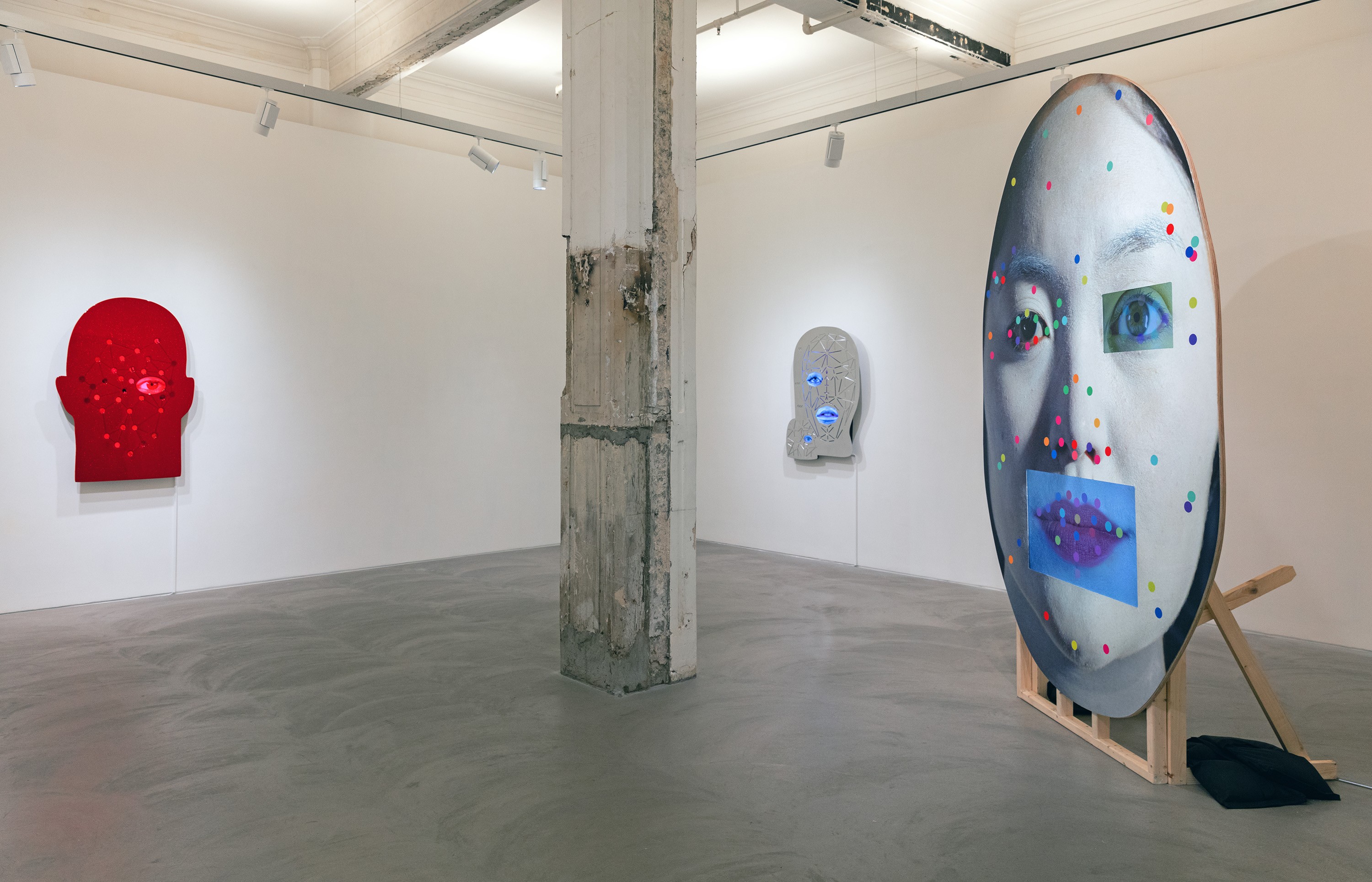 Installation view of Tony Oursler at Lehmann Maupin Hong Kong