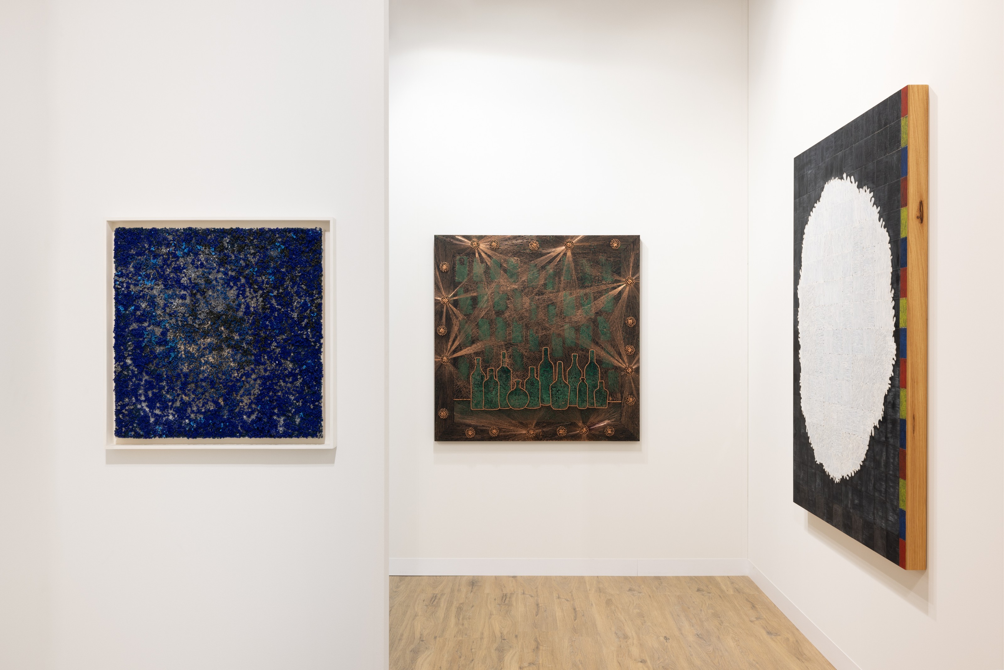 Installation view of Lehmann Maupin, Booth K15 at Art Basel