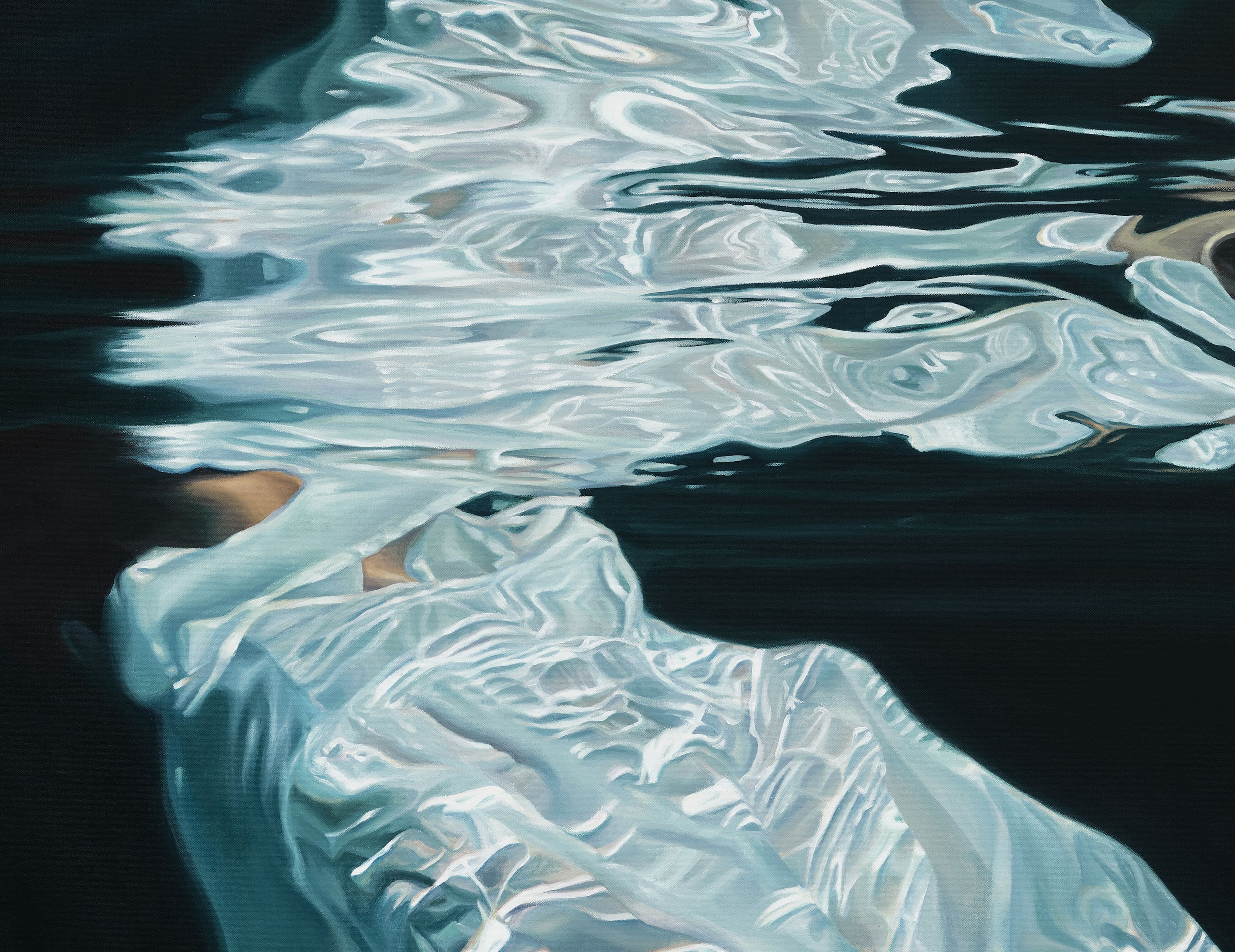 Detail of painting by Calida Rawles