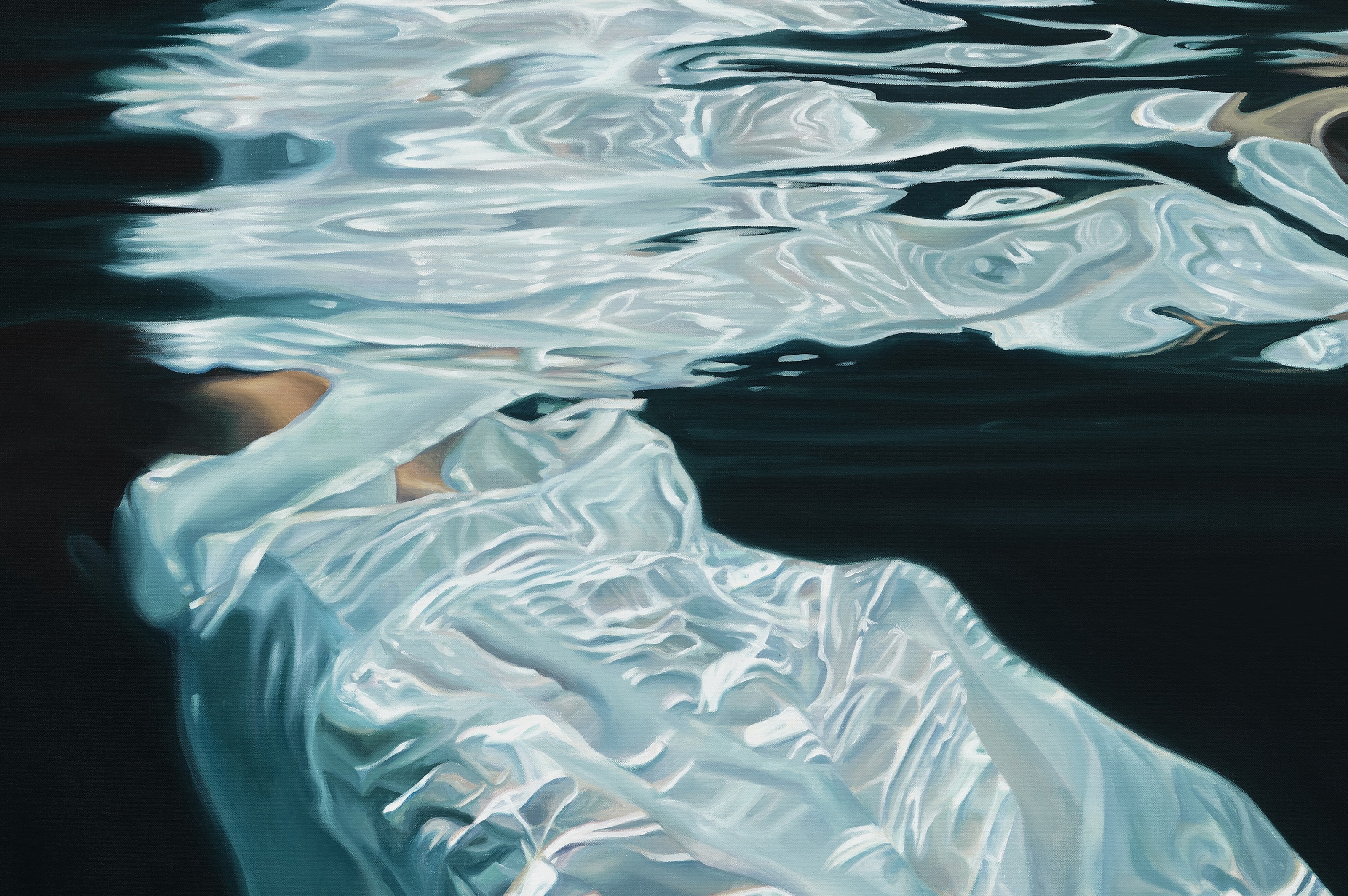 Detail of painting by Calida Rawles