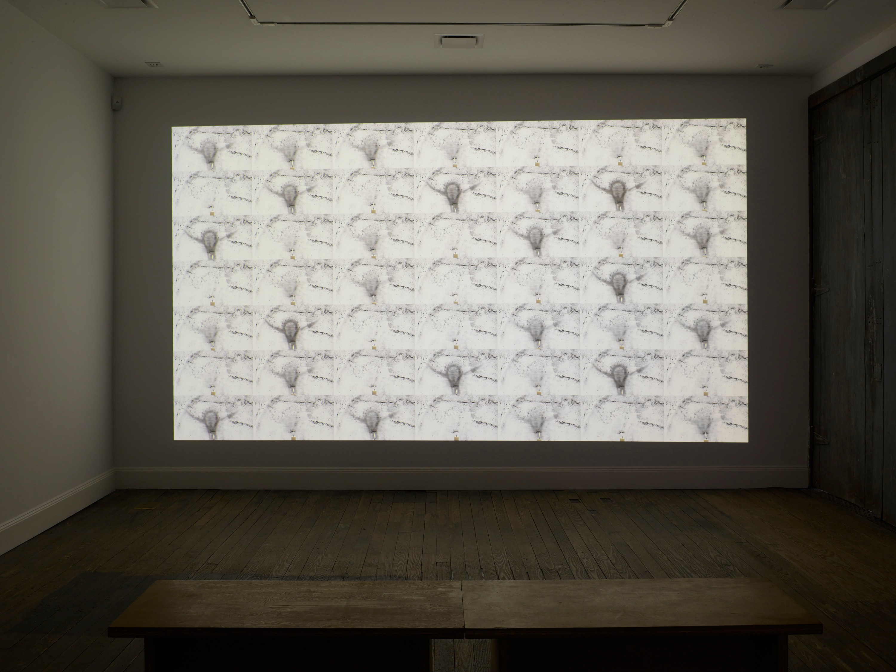 Installation view of The eye fell in love with the ear at Lehmann Maupin New York