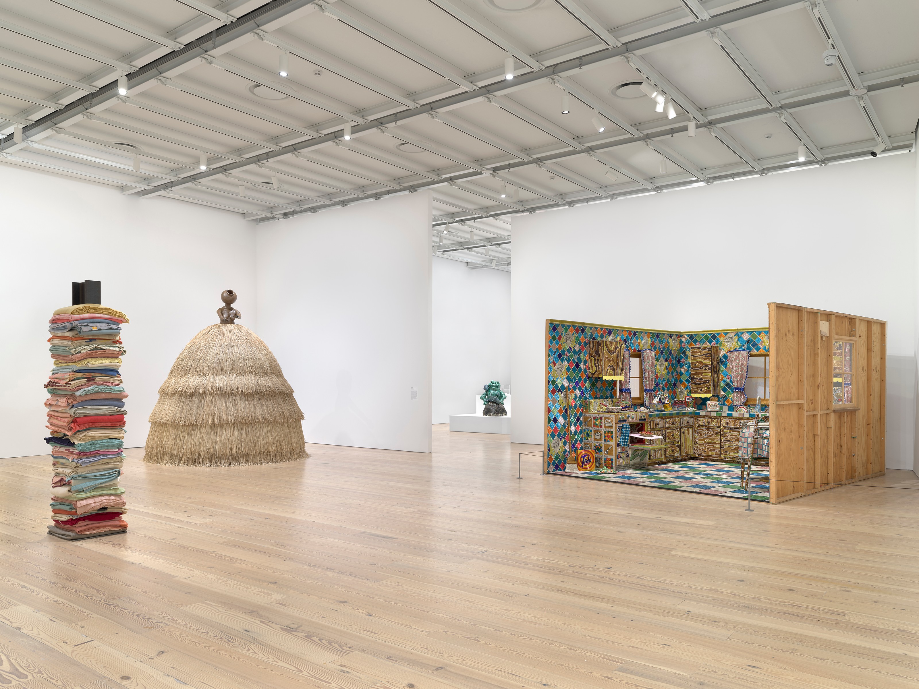 Installation view of Liza Lou, Kitchen at the Whitney Museum
