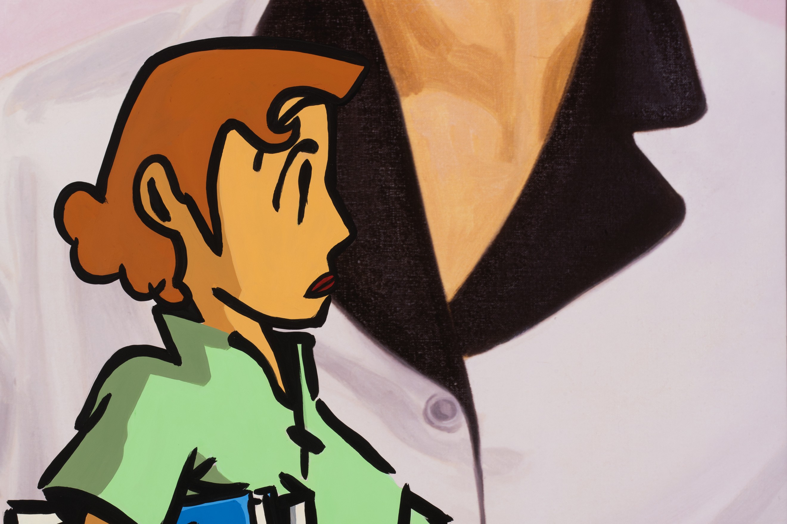 Detail of painting by David Salle