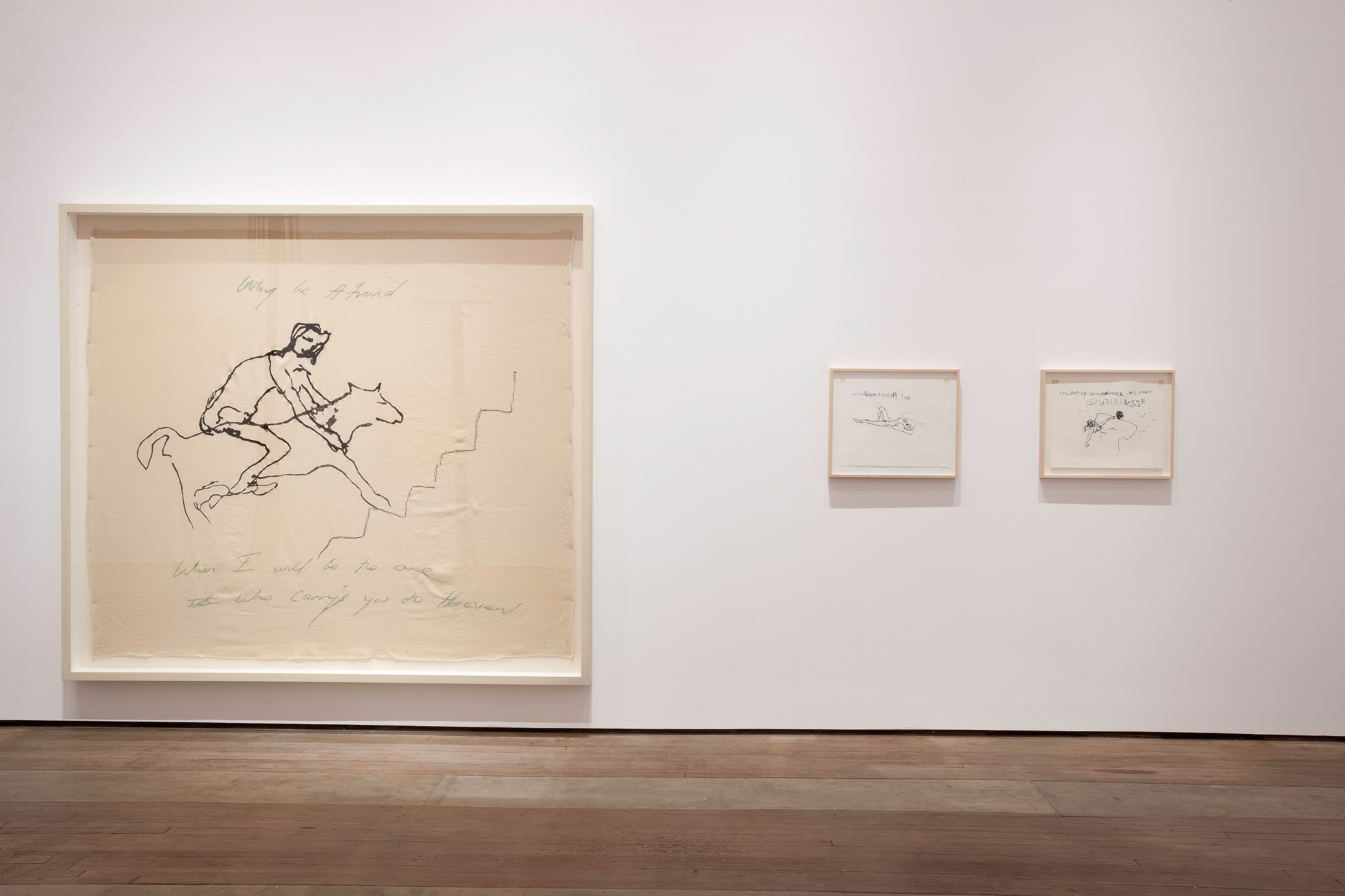 Installation view of Only God Knows I'm Good at Lehmann Maupin New York