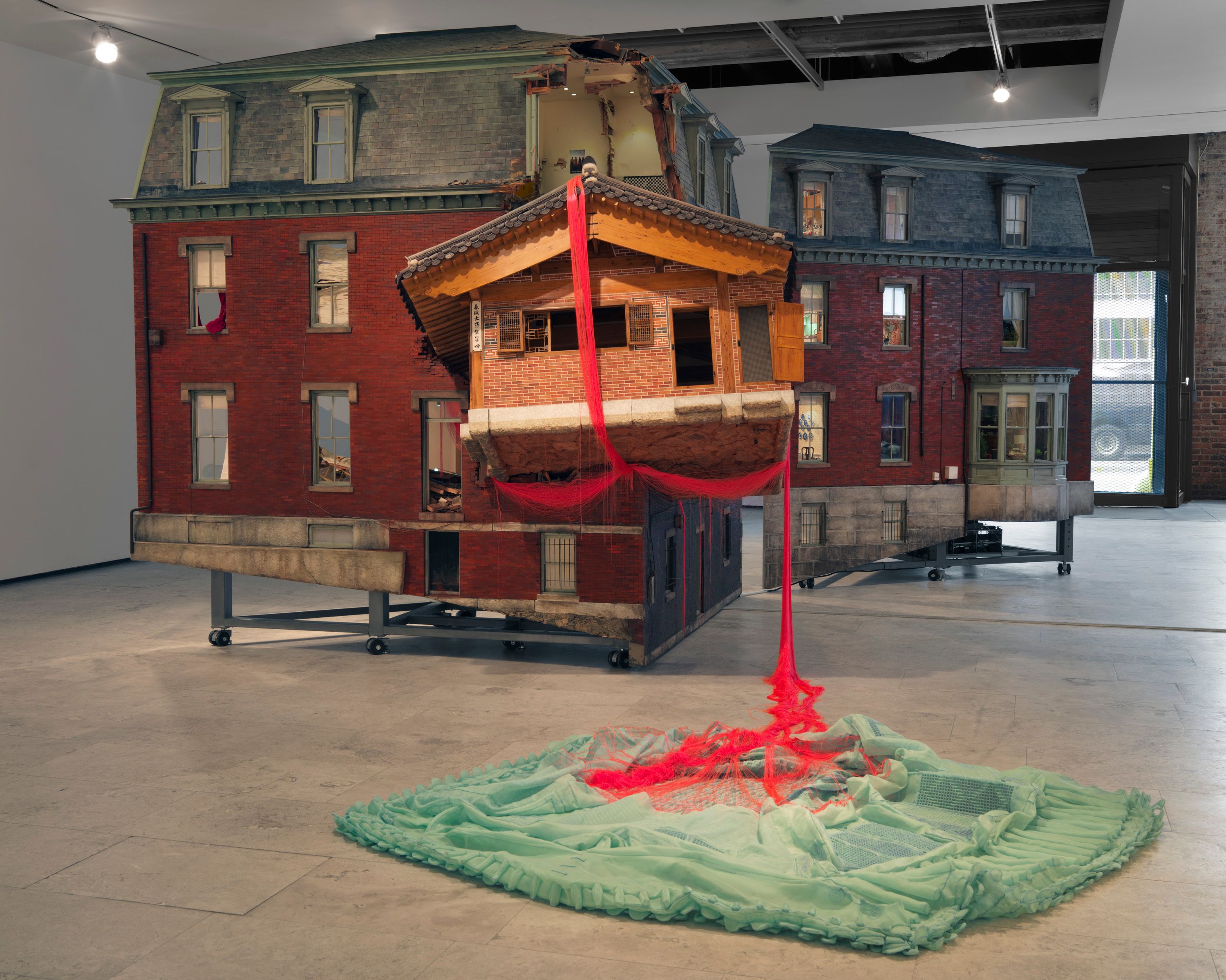 Installation view of Home Within Home at Lehmann Maupin New York