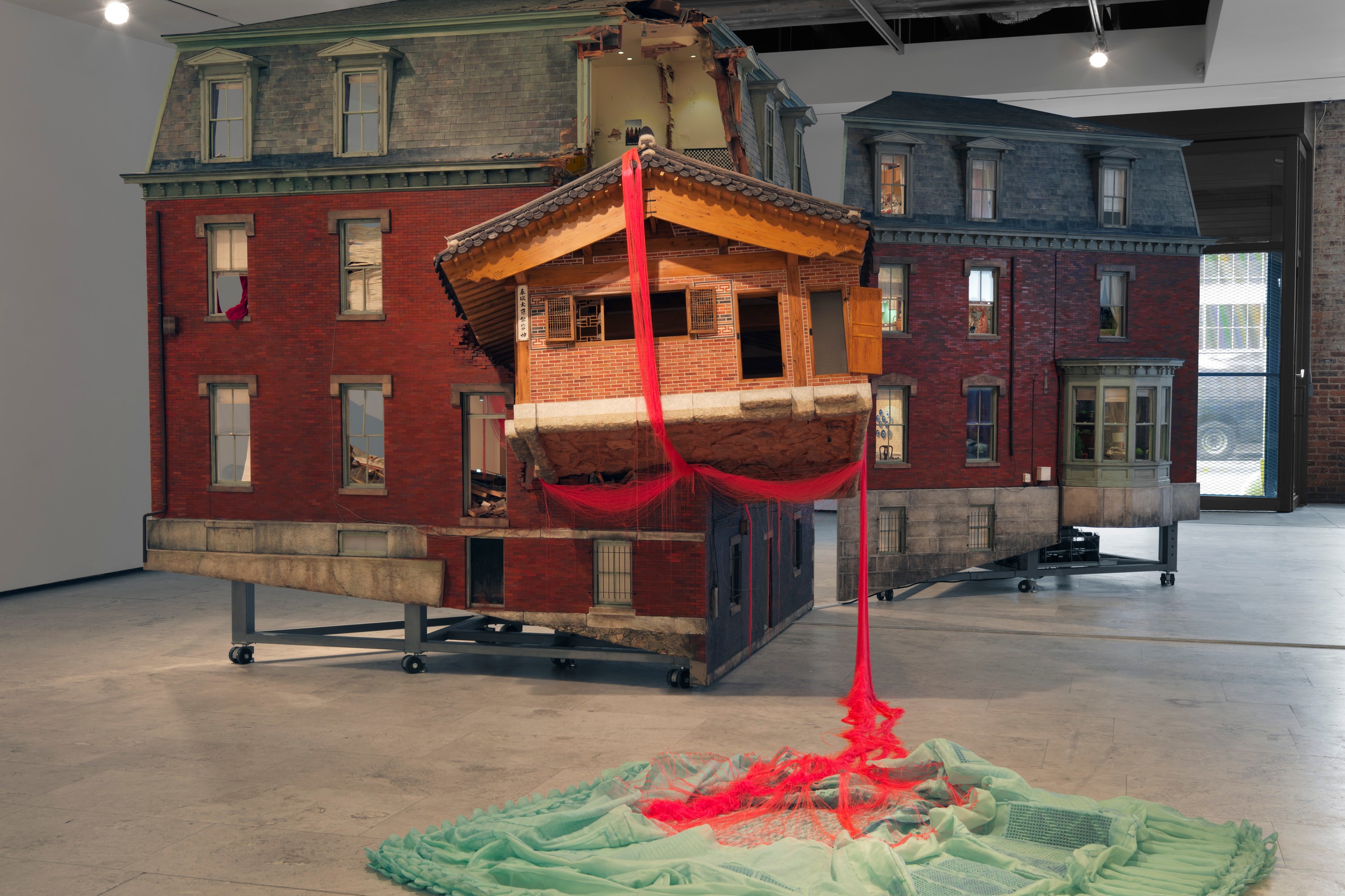 Installation view of Home Within Home at Lehmann Maupin New York