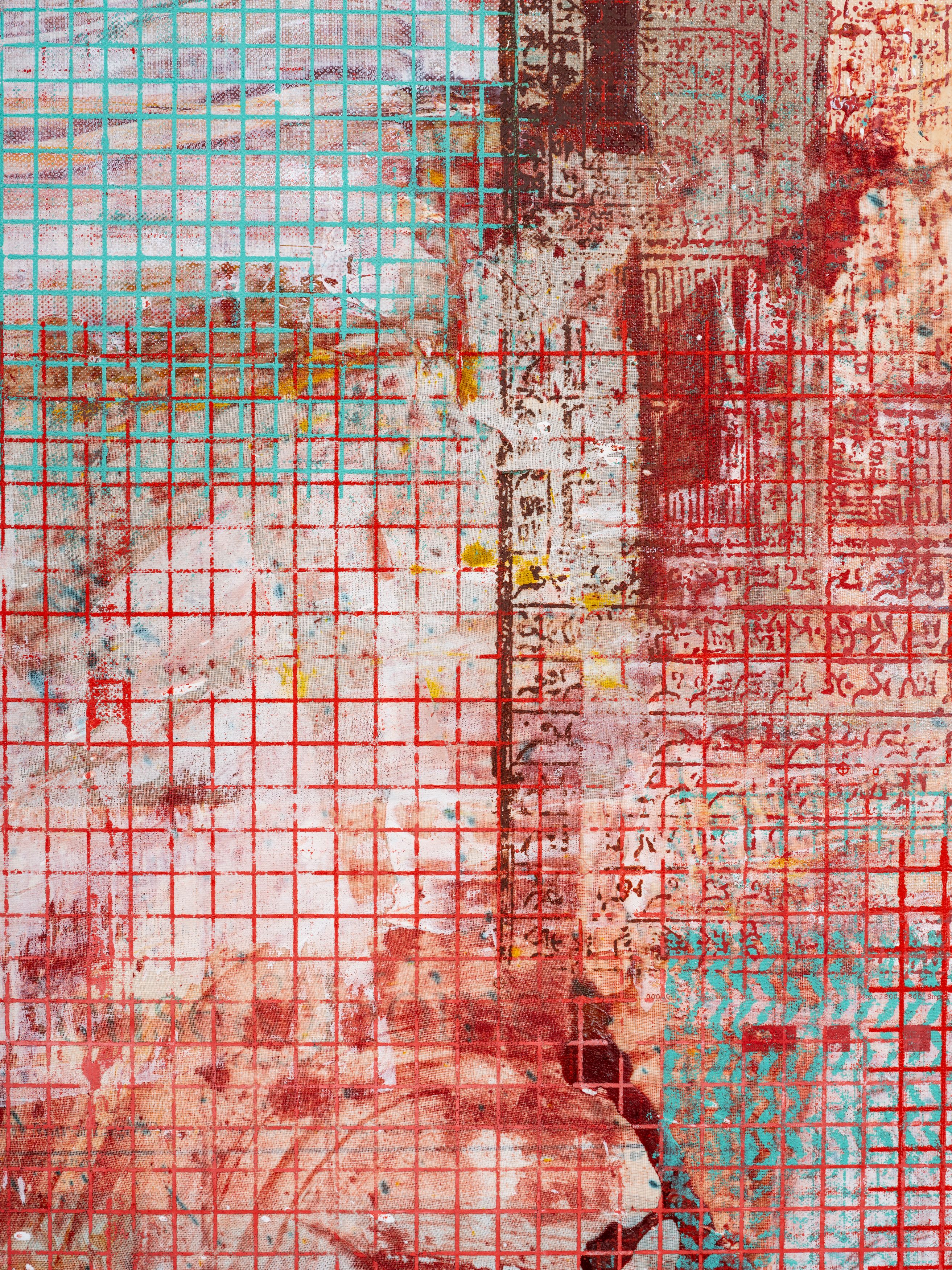 Detail of painting by Mandy El-Sayegh
