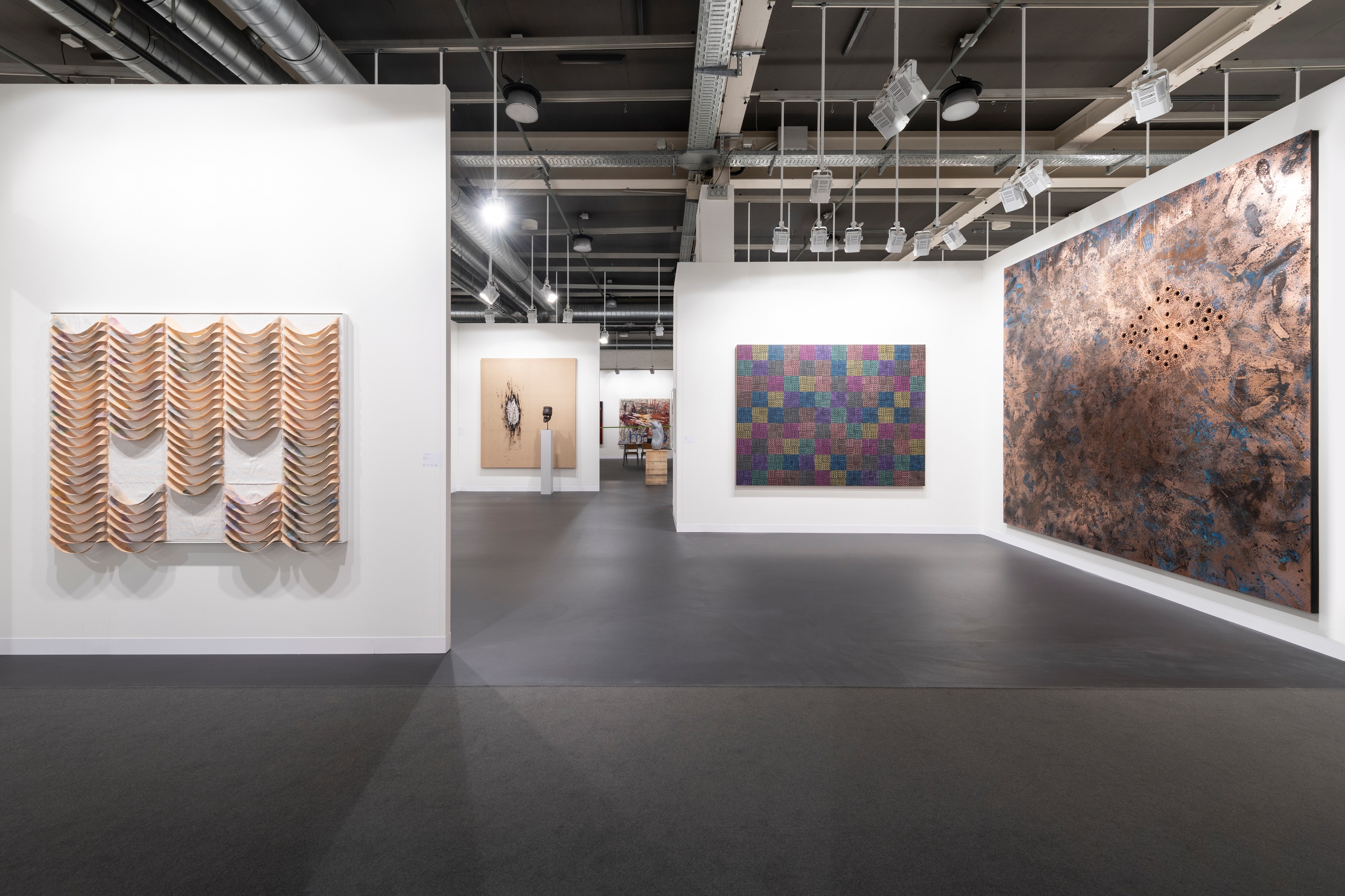 Installation view of Lehmann Maupin, Booth L11 at Art Basel