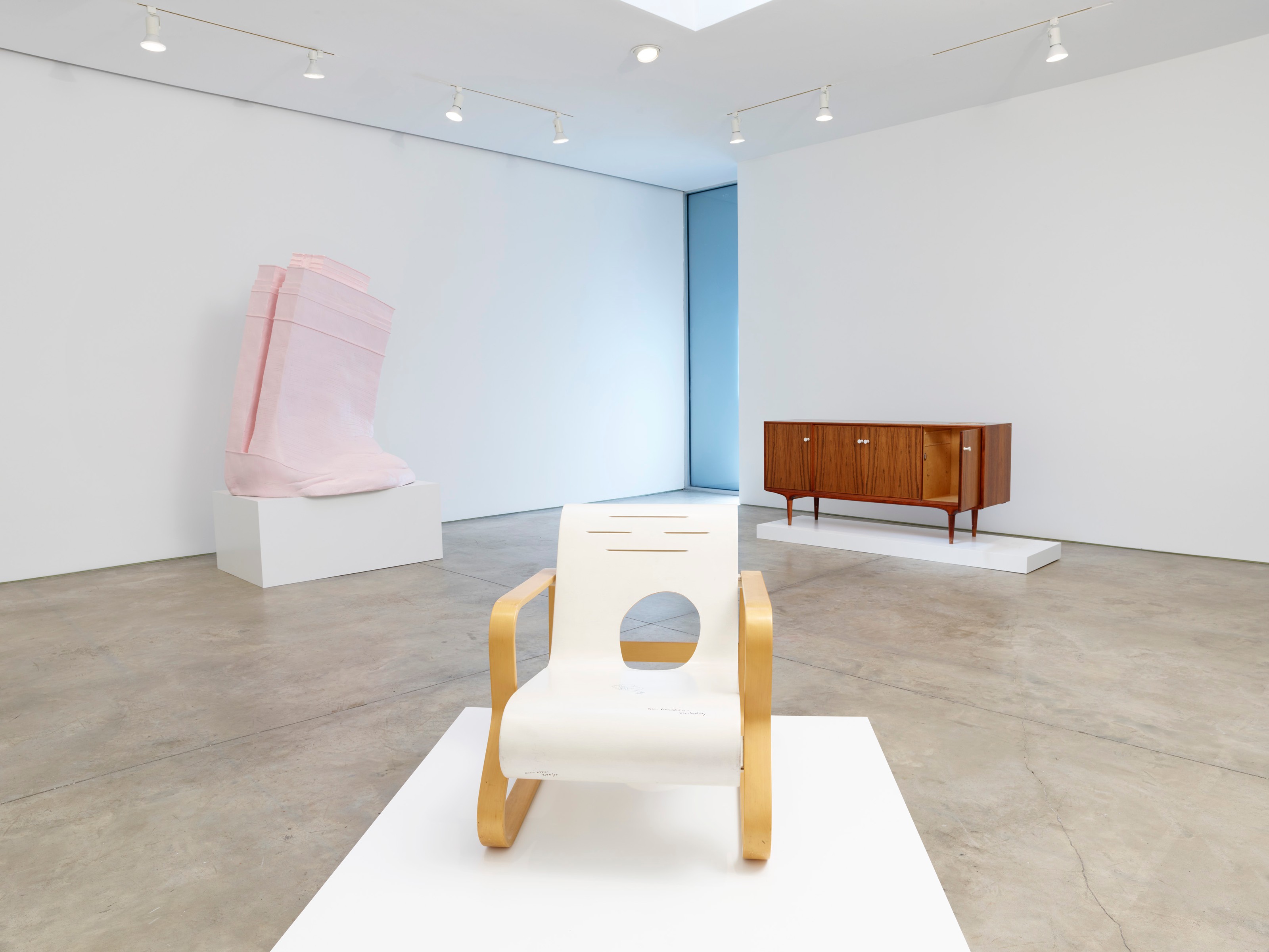 Installation view of Erwin Wurm at Lehmann Maupin New York