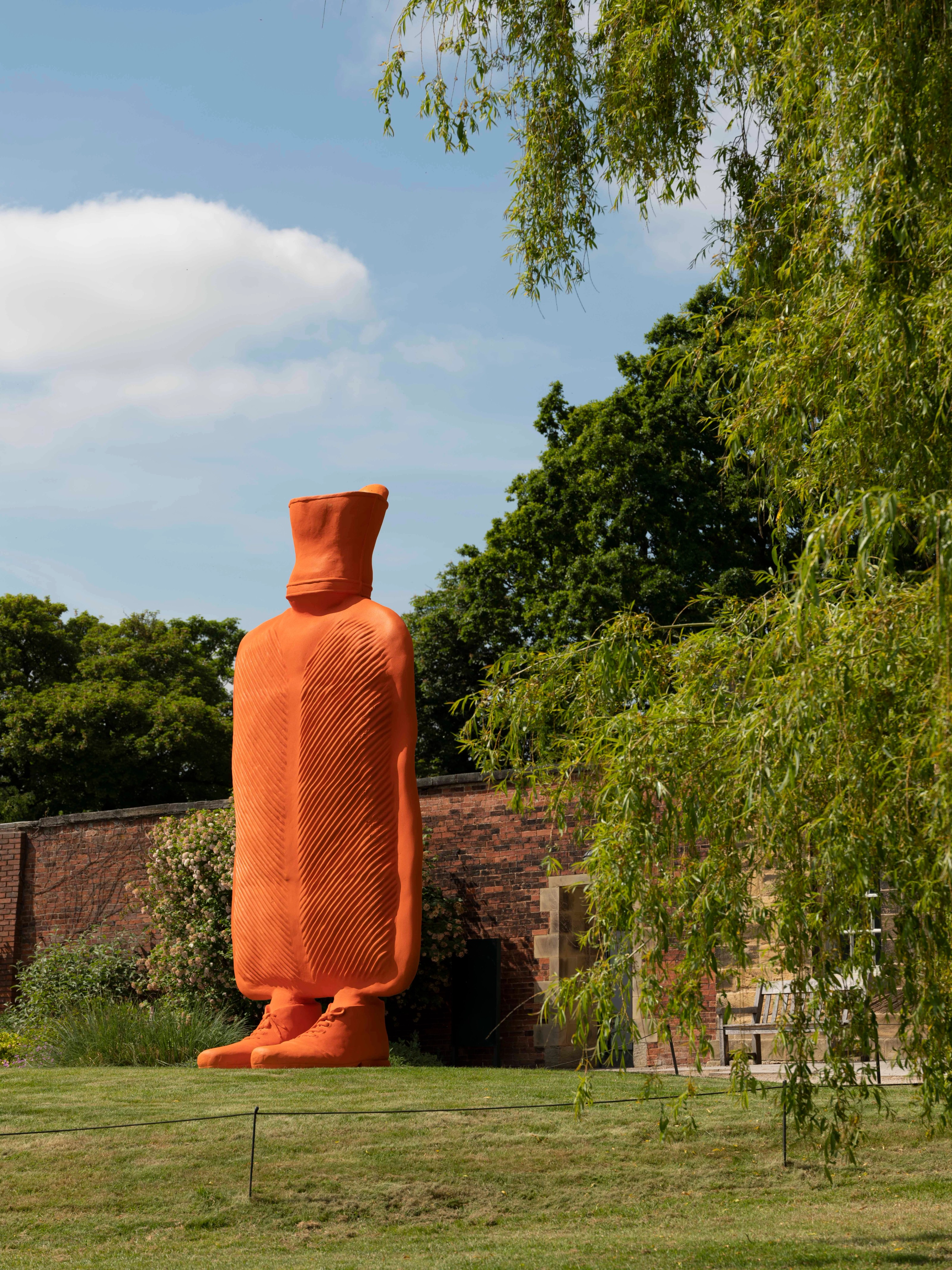 Installation view of Erwin Wurm at Yorkshire Sculpture Park