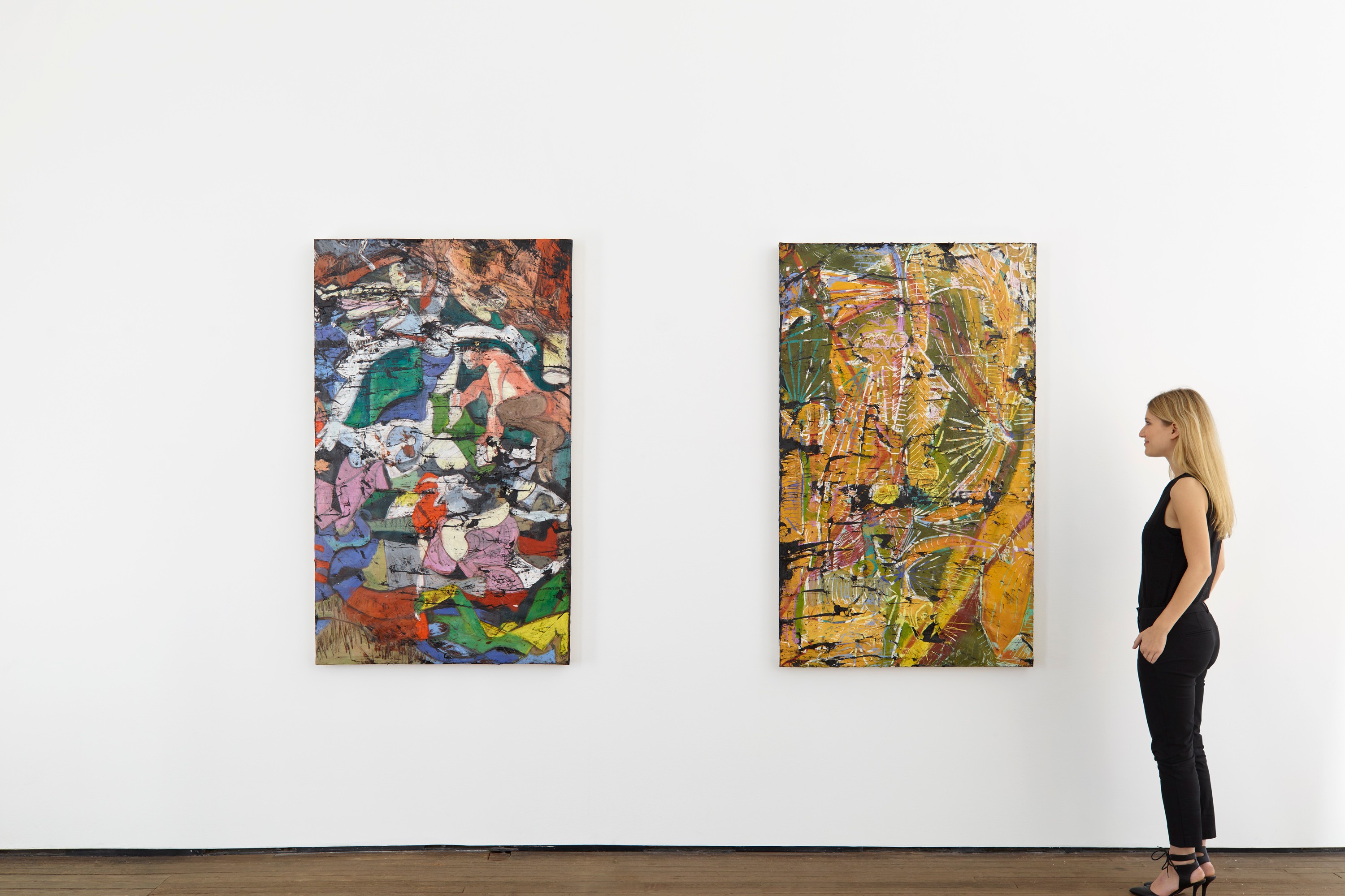 Installation view of New Paintings at Lehmann Maupin New York