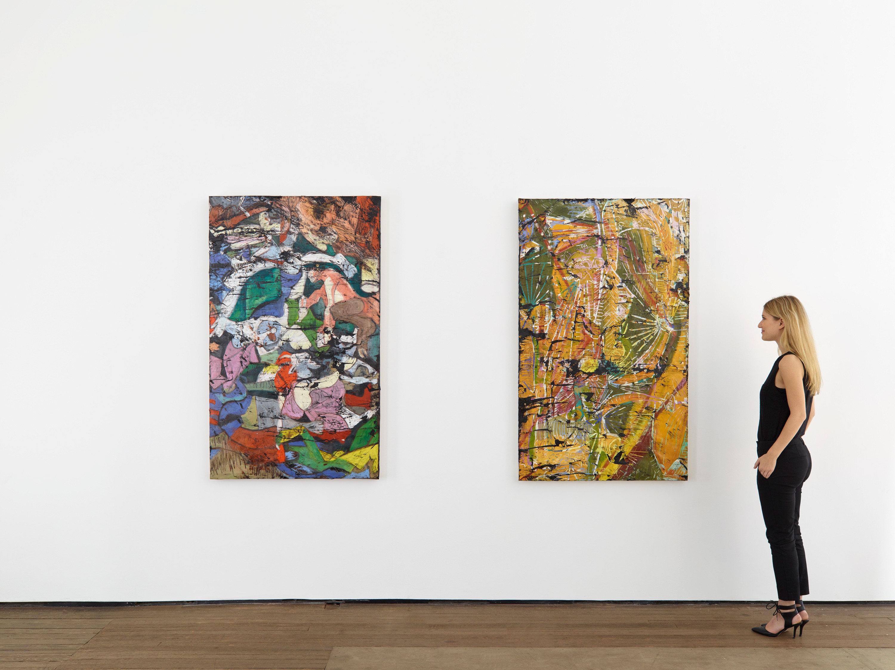Installation view of New Paintings at Lehmann Maupin New York