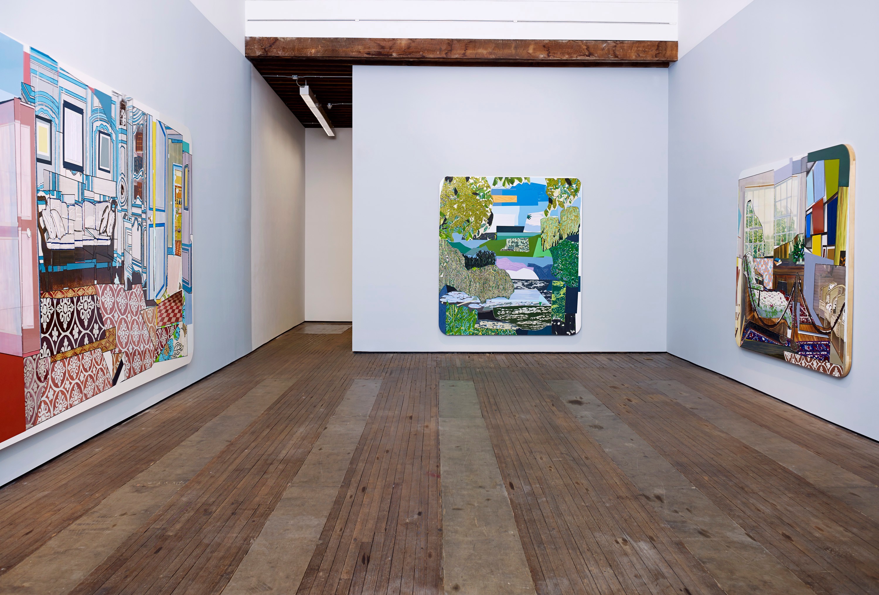 Installation view of How to Organize a Room Around a Striking Piece of Art at Lehmann Maupin New York