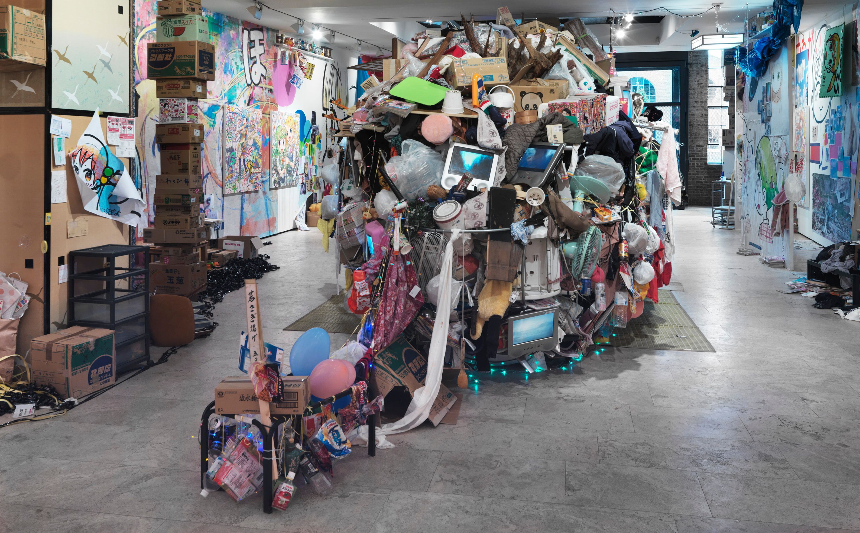 Installation view of Metamorphosis: Give Me Your Wings at Lehmann Maupin New York