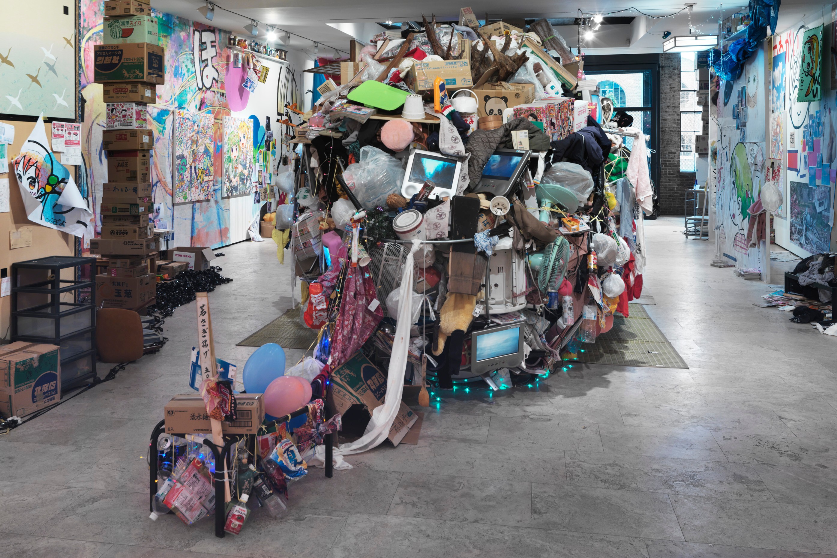 Installation view of Metamorphosis: Give Me Your Wings at Lehmann Maupin New York