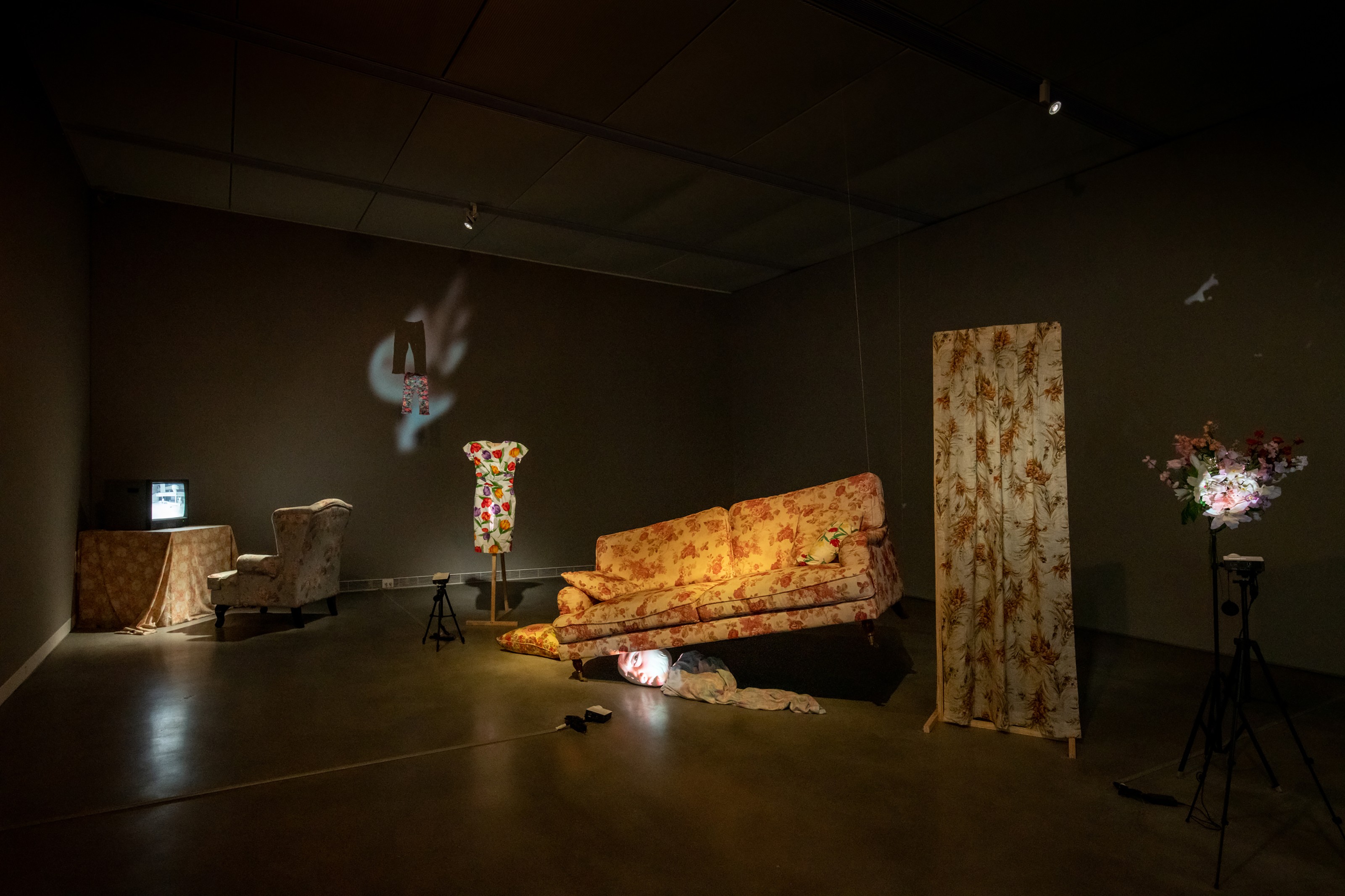 Installation view of Tony Oursler at Kaohsiung Museum of Fine Arts
