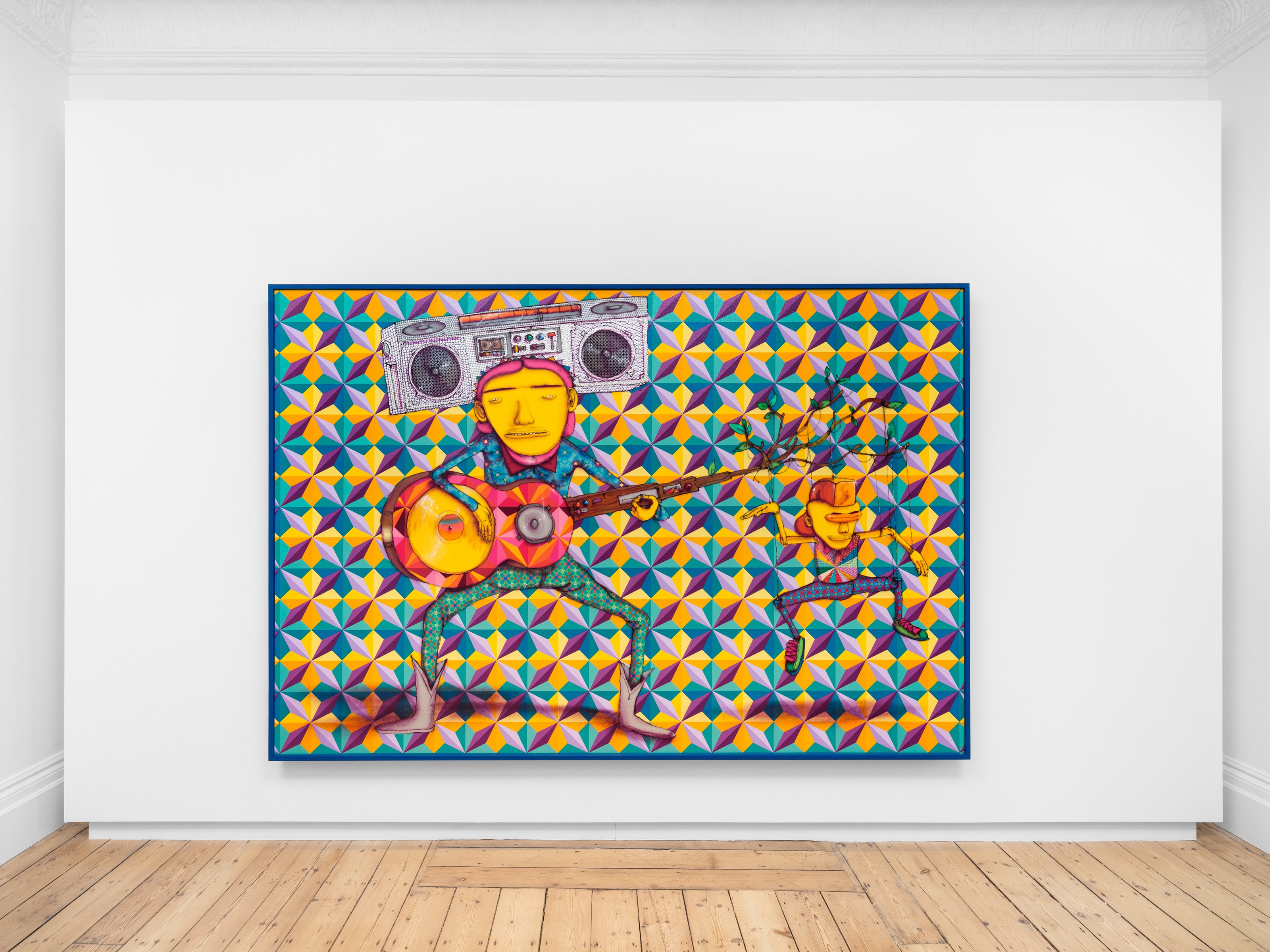 Installation view of OSGEMEOS at Lehmann Maupin London
