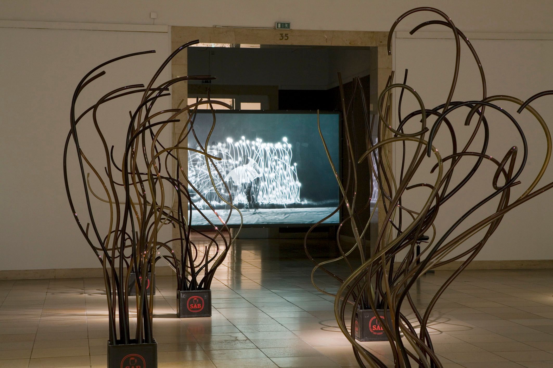 Installation view of Walk Off at Haus der Kunst