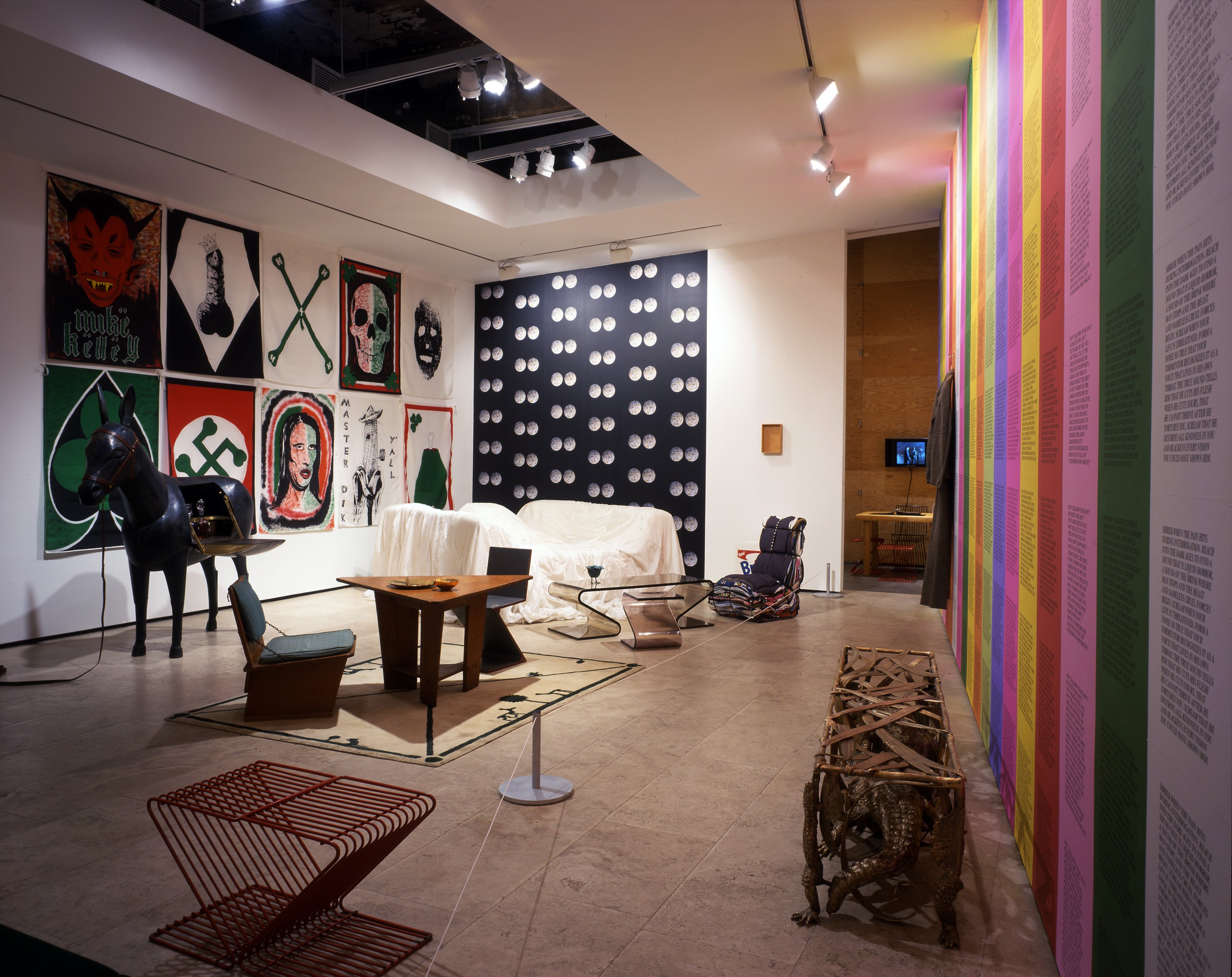 Installation view of L'Art de Vivre at Lehmann Maupin New York