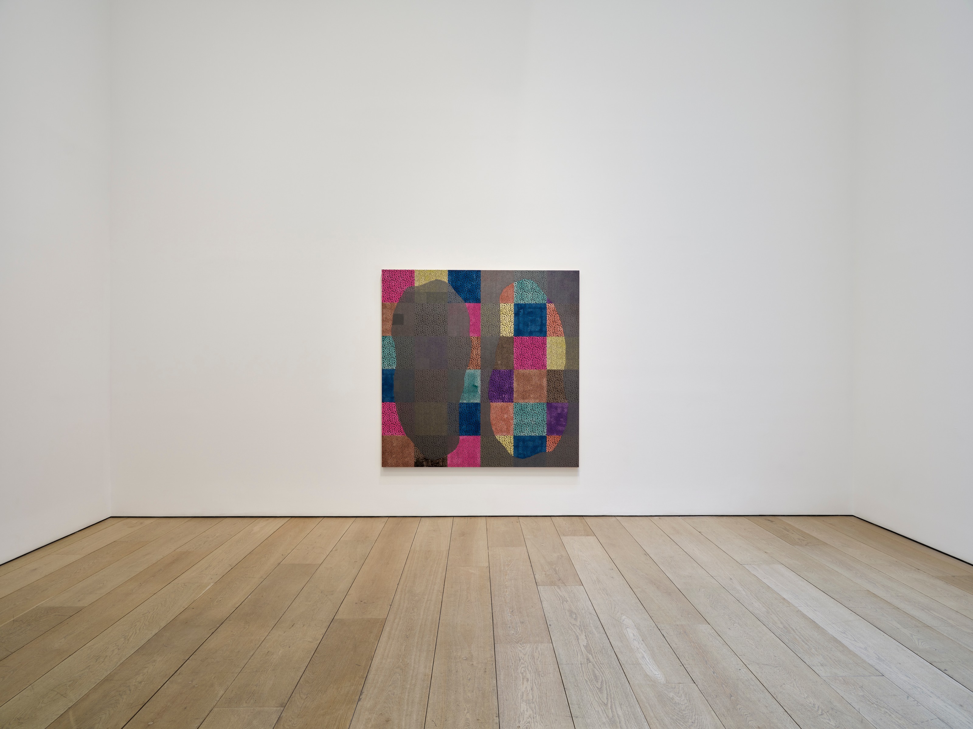 Installation view of McArthur Binion at Lehmann Maupin New York