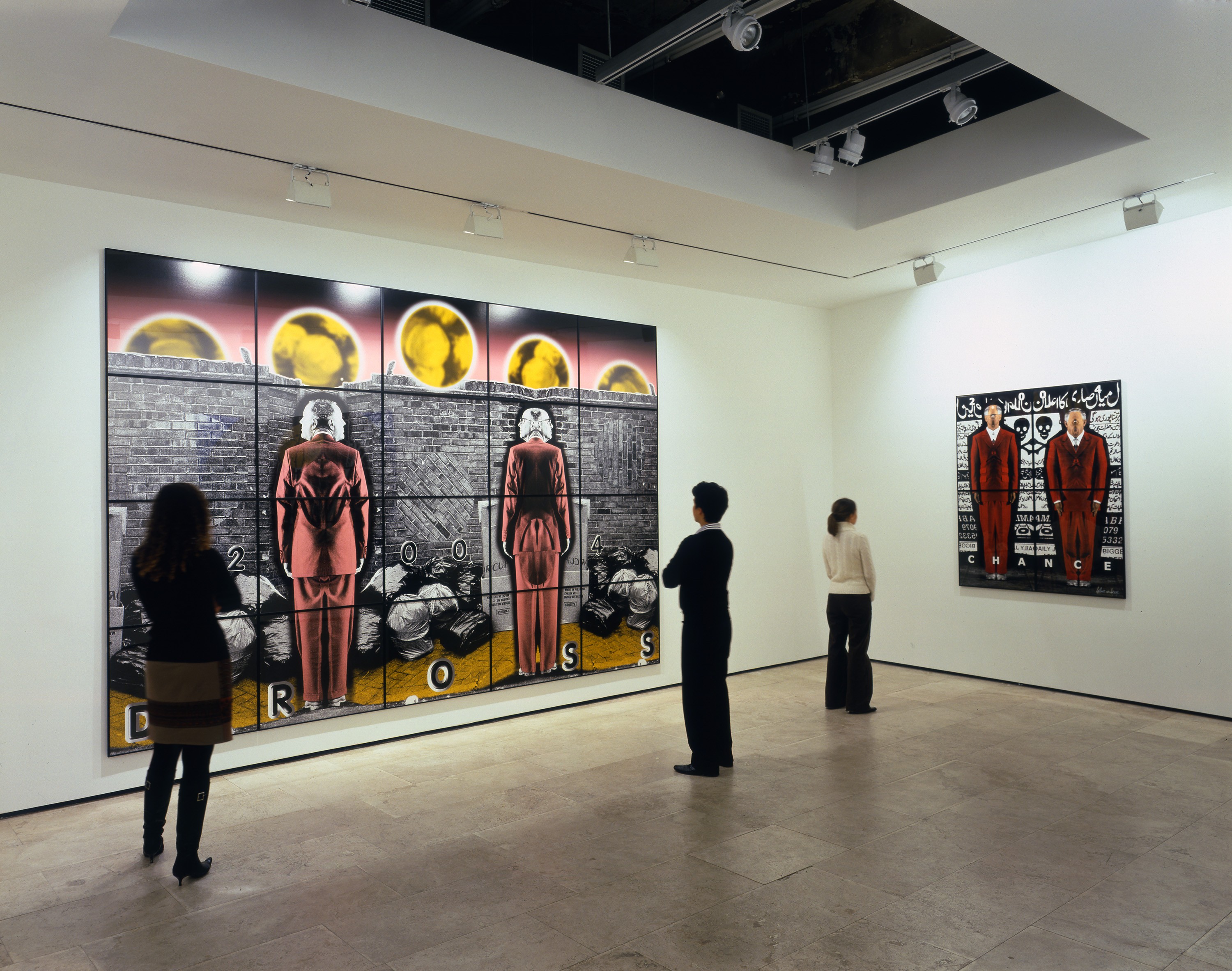 Installation view of Gilbert & George at Lehmann Maupin New York