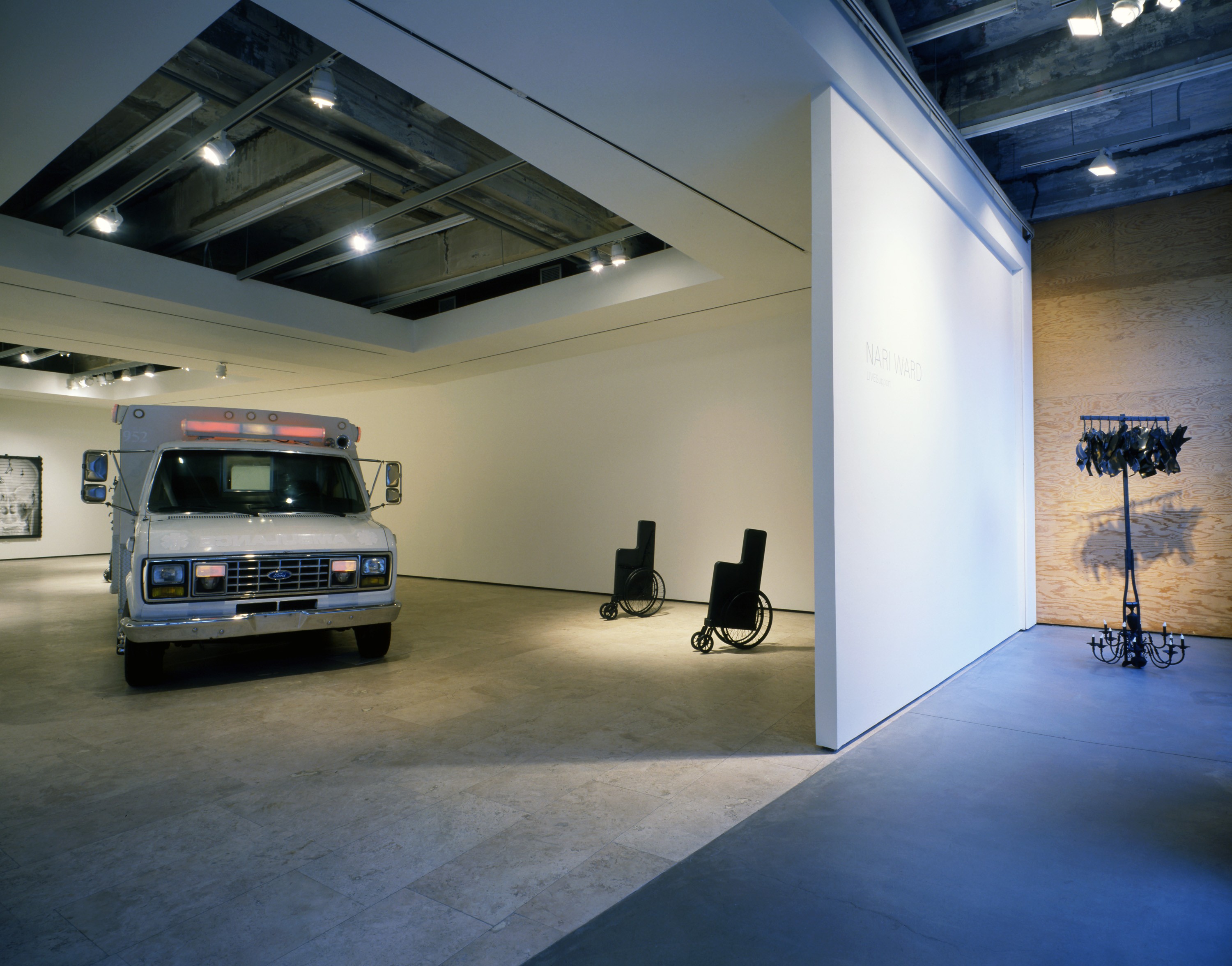 Installation view of LIVESupport at Lehmann Maupin New York