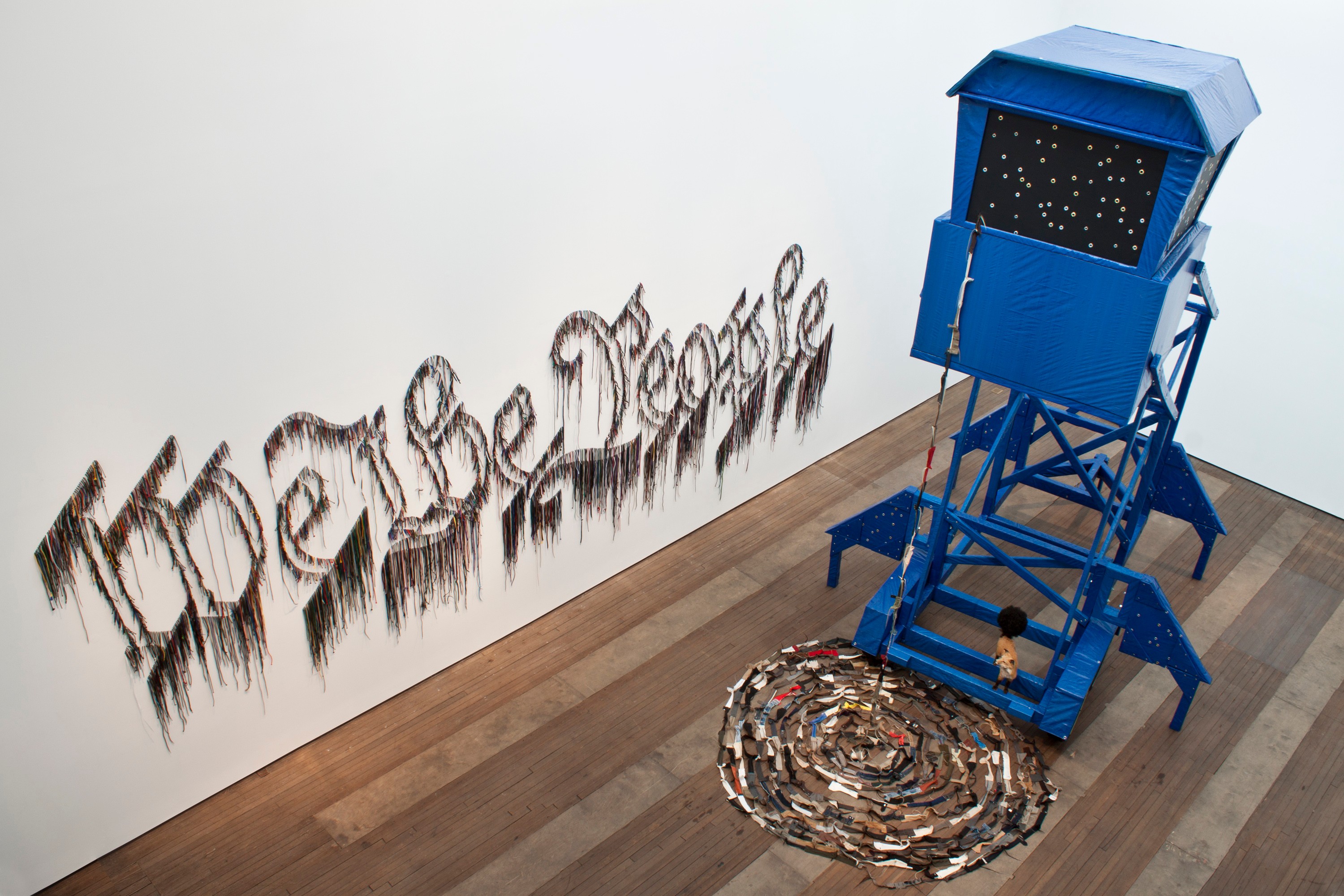 Installation view of Liberty and Orders at Lehmann Maupin New York