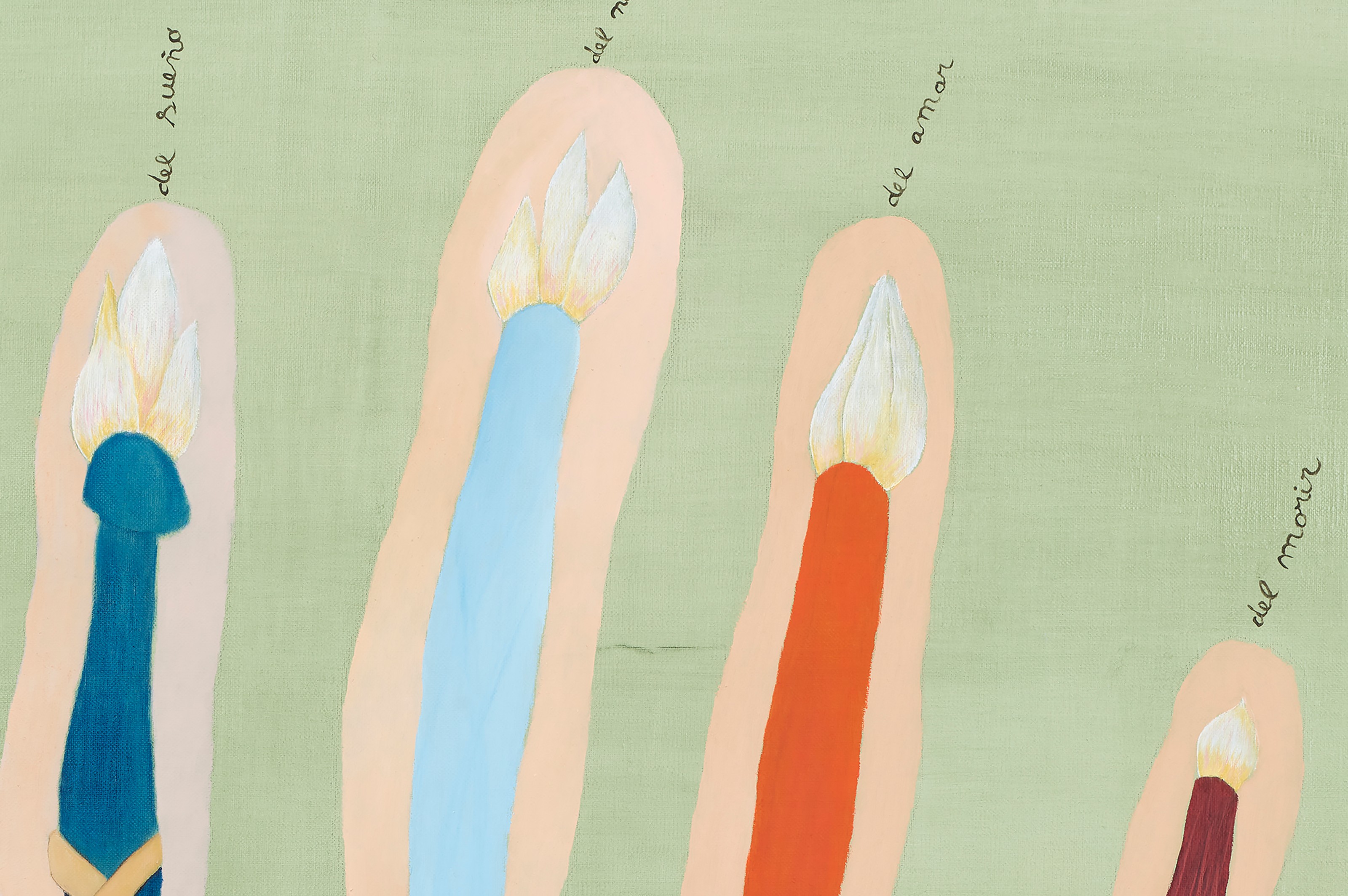 Detail of painting by Cecilia Vicuña