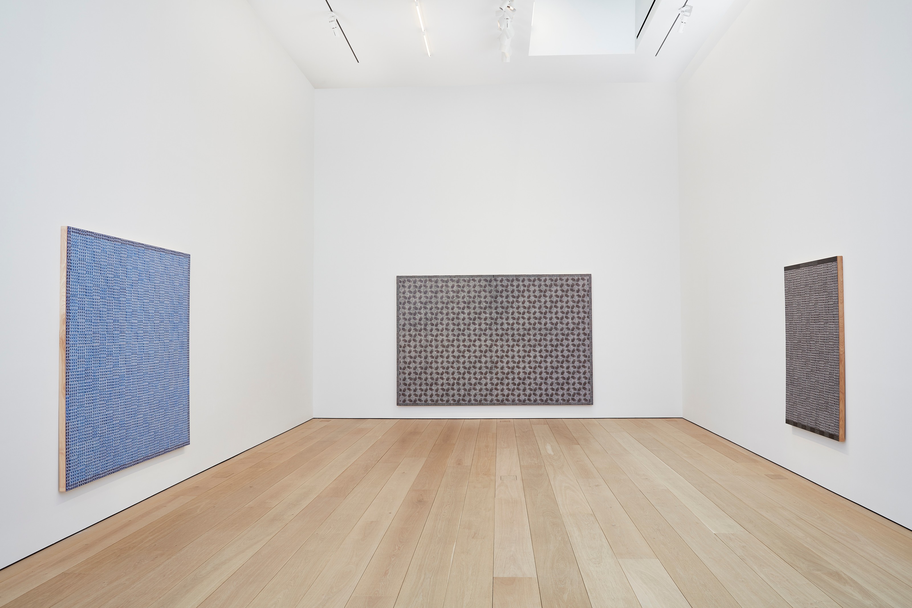 Installation view of McArthur Binion at Lehmann Maupin New York