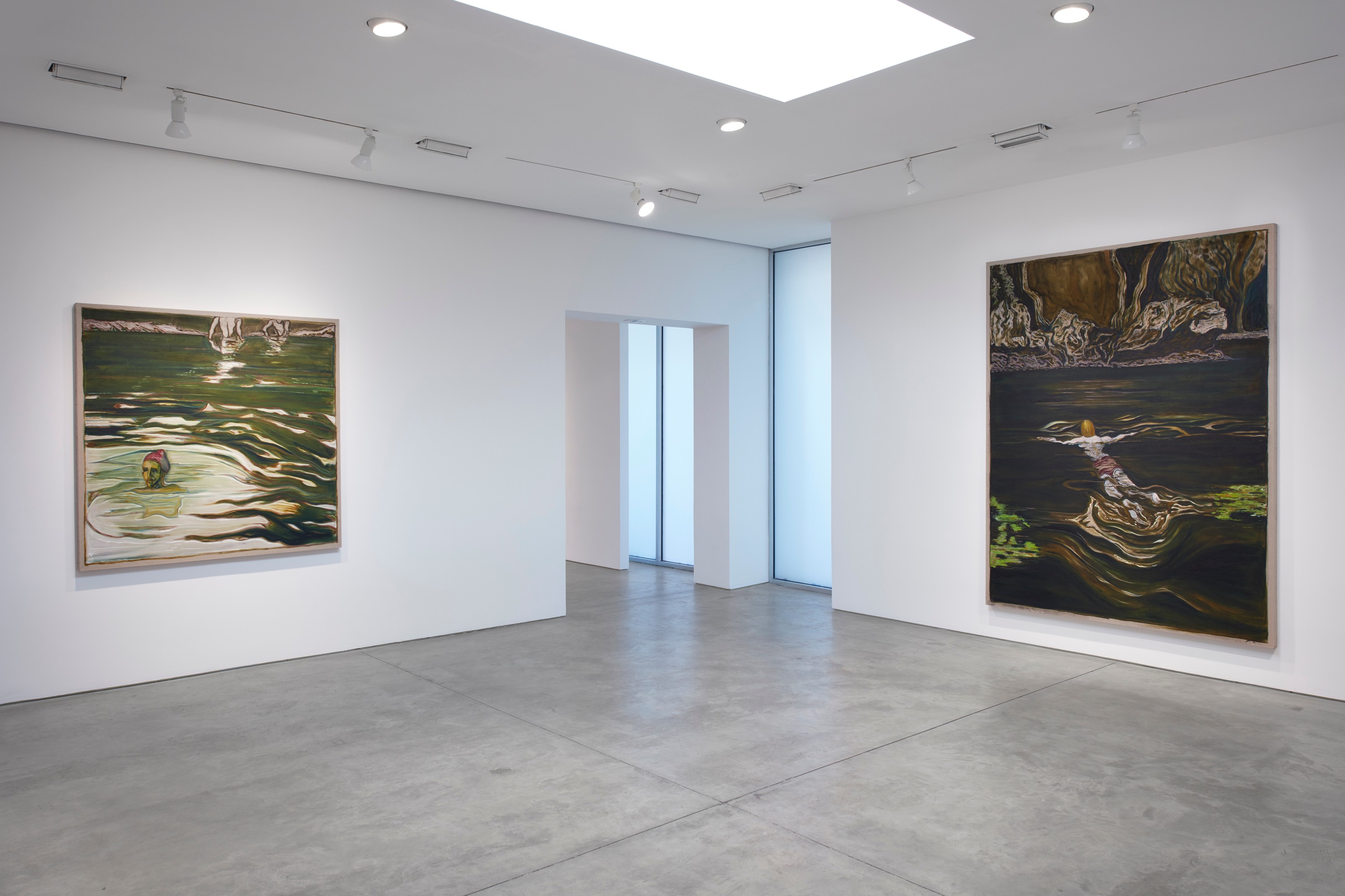 Installation view of remember all the / high and exalted things / remember all the low / and broken things at Lehmann Maupin New York