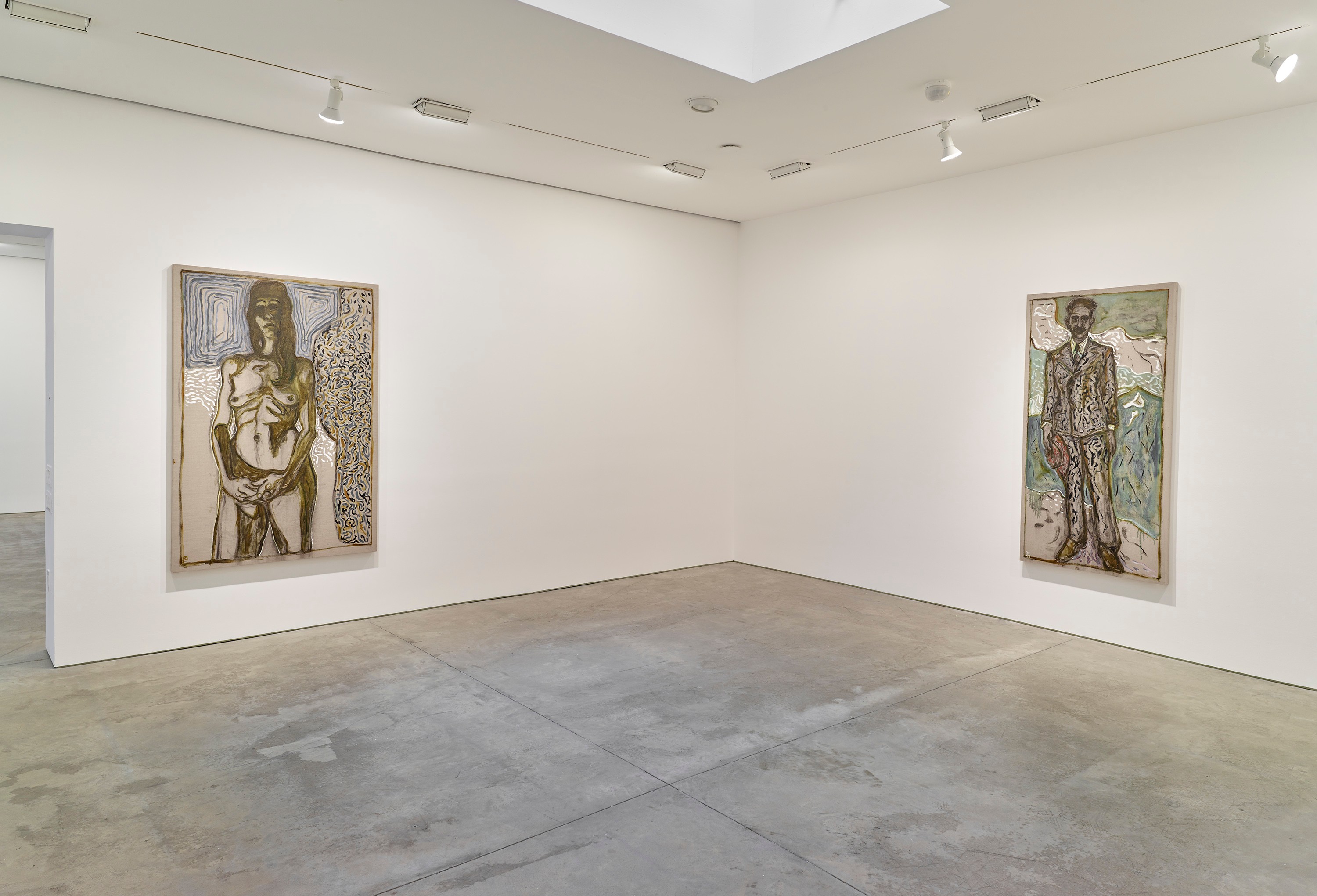 Installation view of Billy Childish at Lehmann Maupin New York