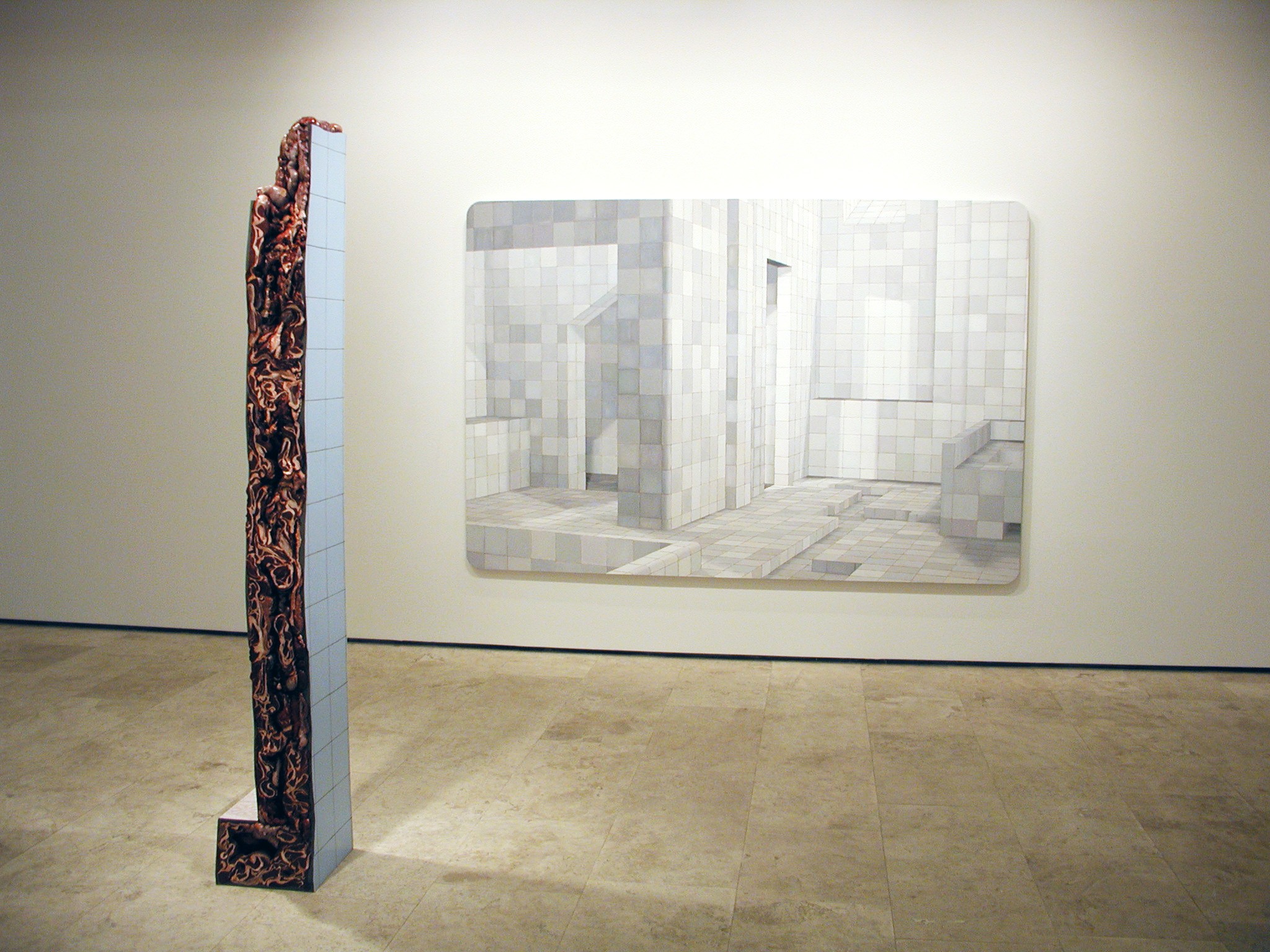 Installation view of Adriana Varejão at Lehmann Maupin New York