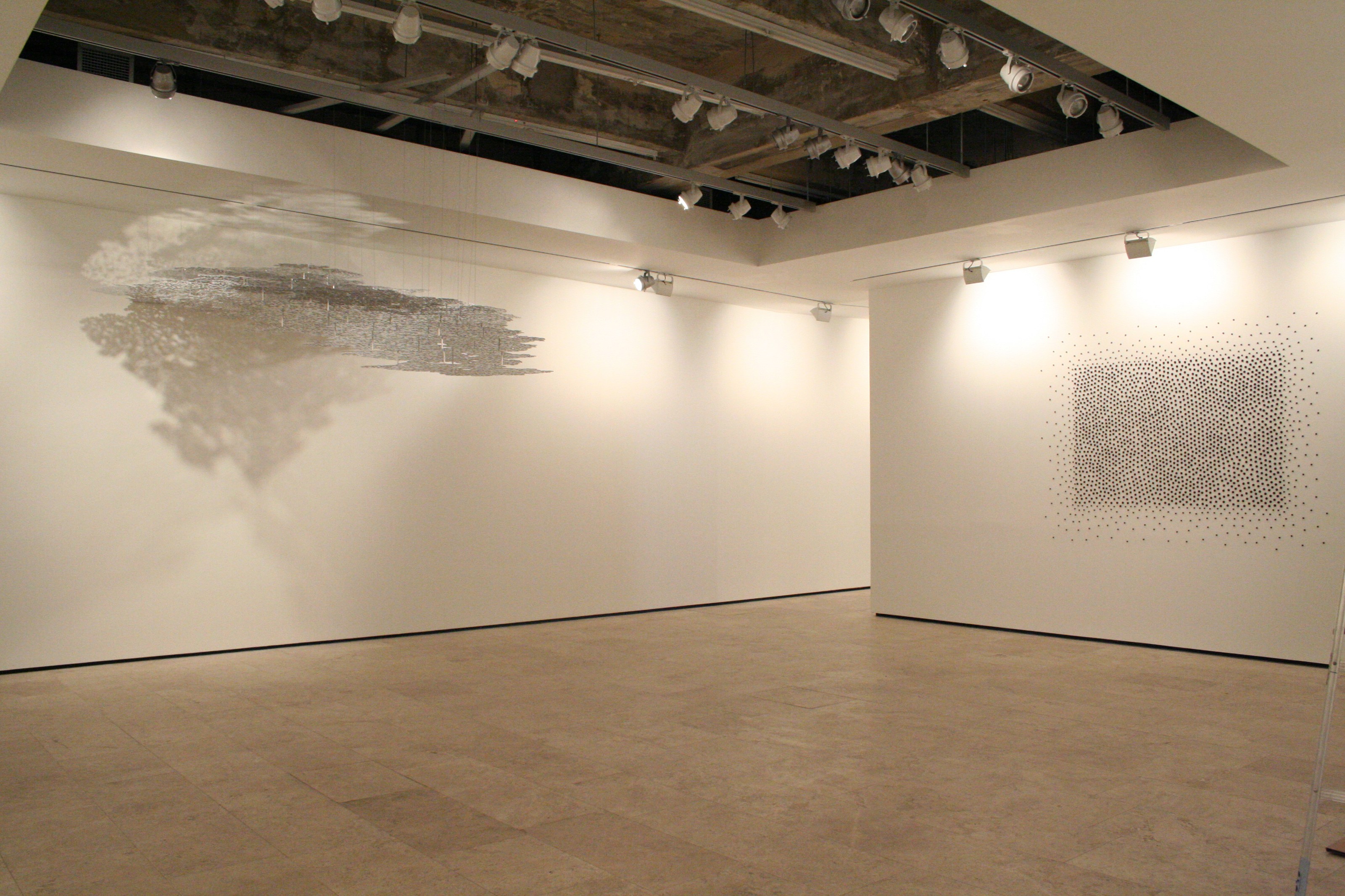 Installation view of Teresita Fernández at Lehmann Maupin New York
