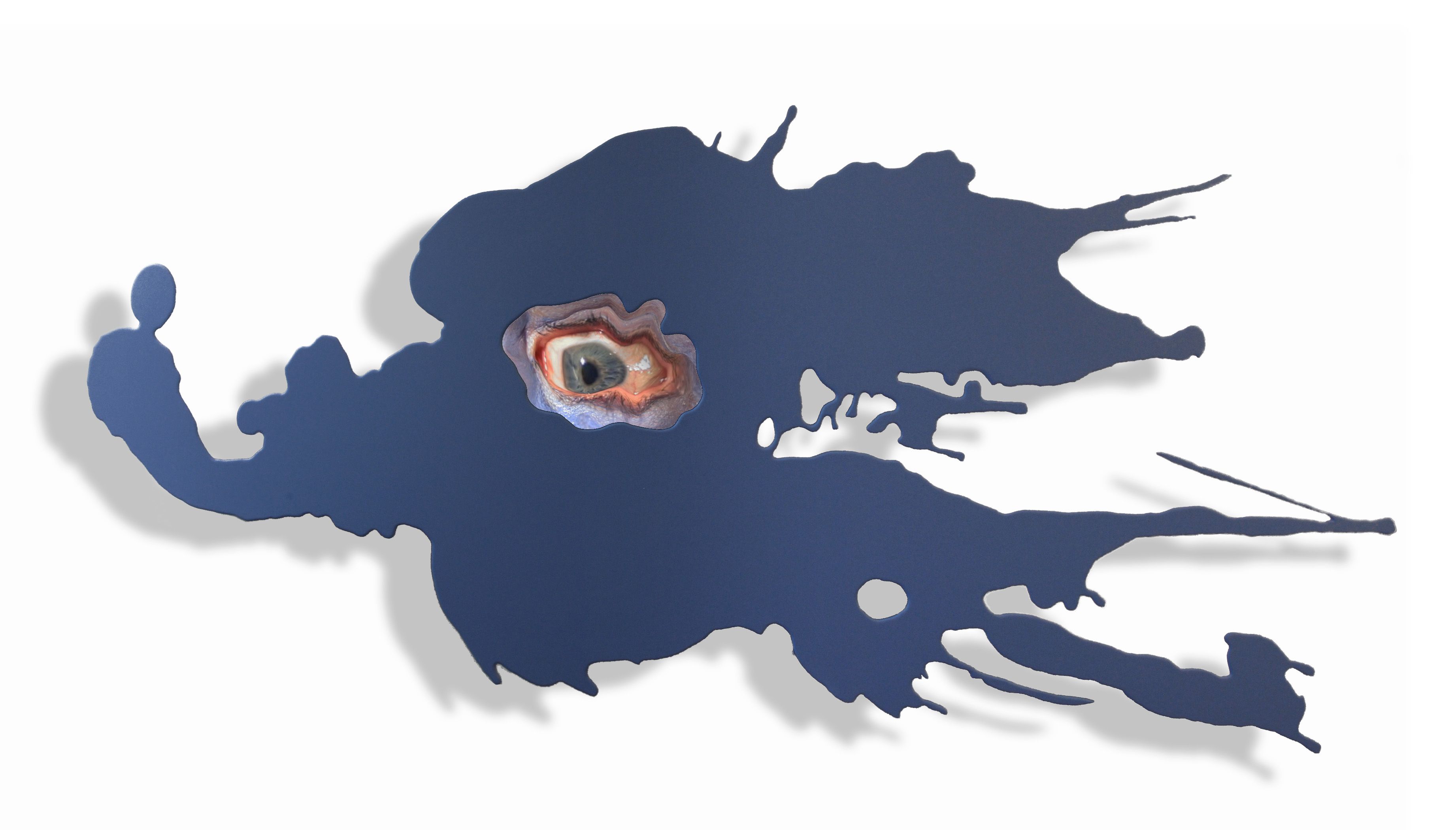 Wall sculpture by Tony Oursler