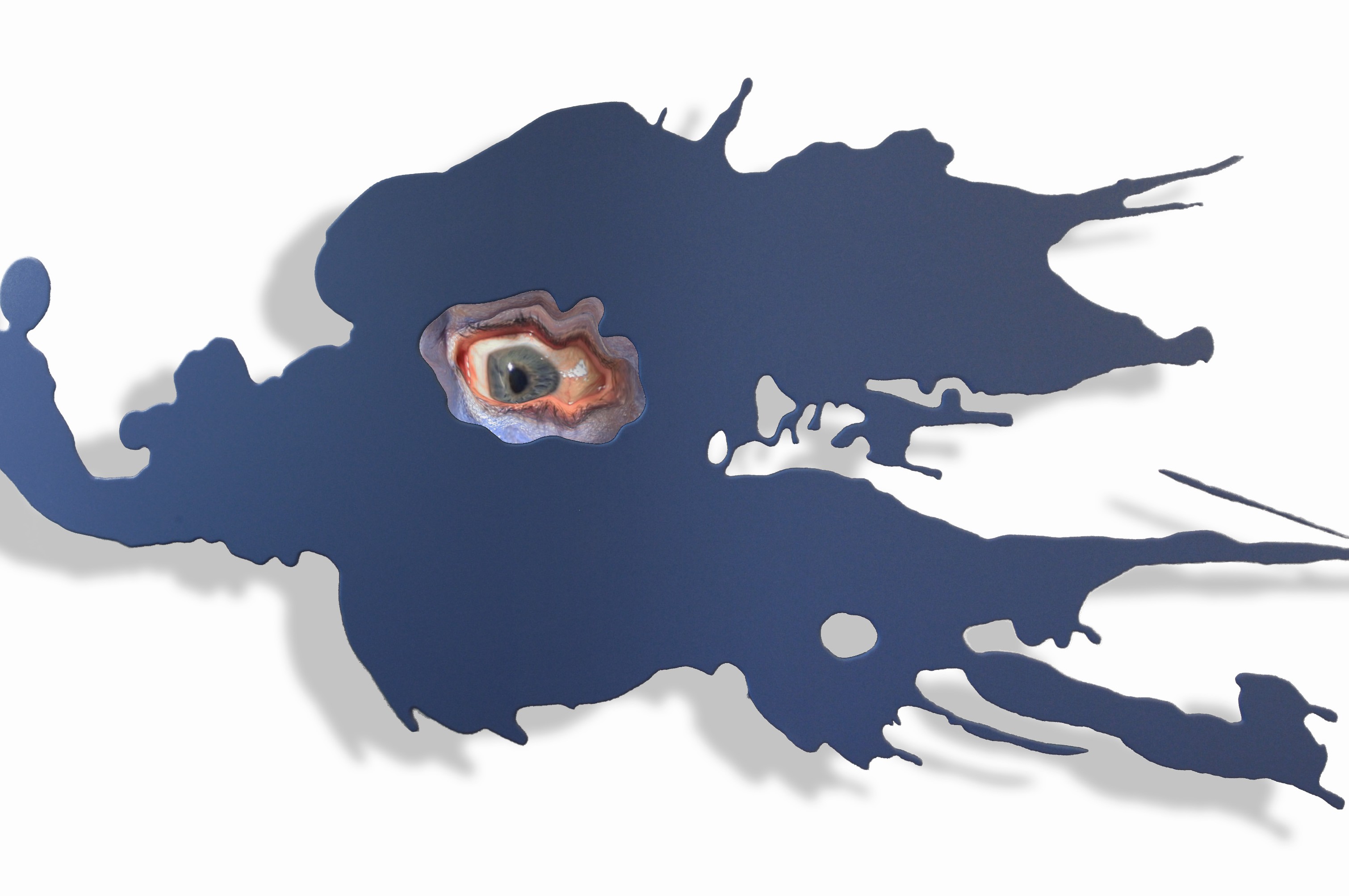 Wall sculpture by Tony Oursler