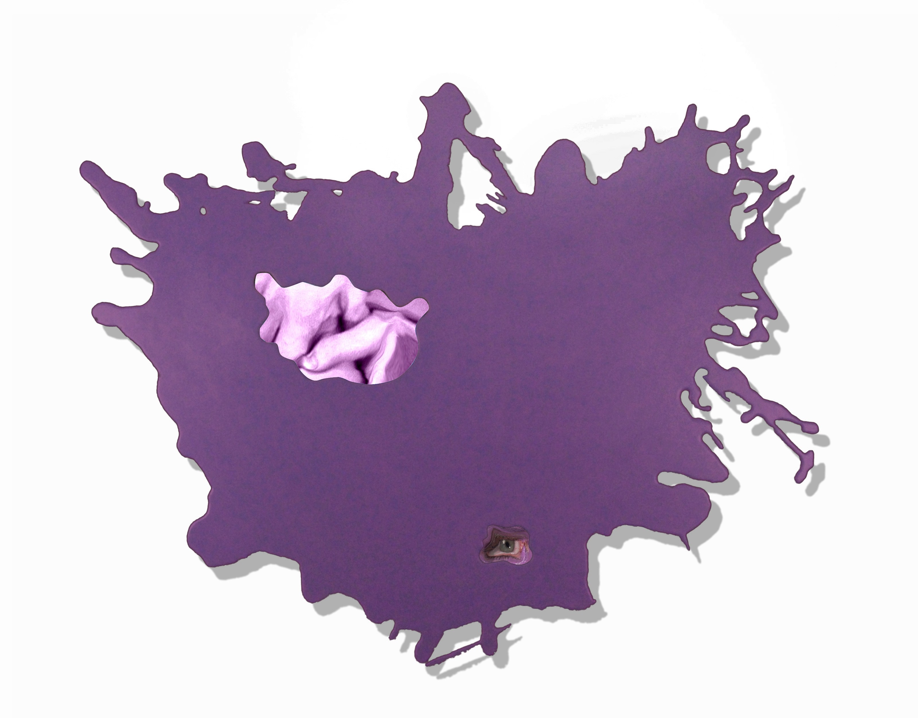 Wall sculpture by Tony Oursler