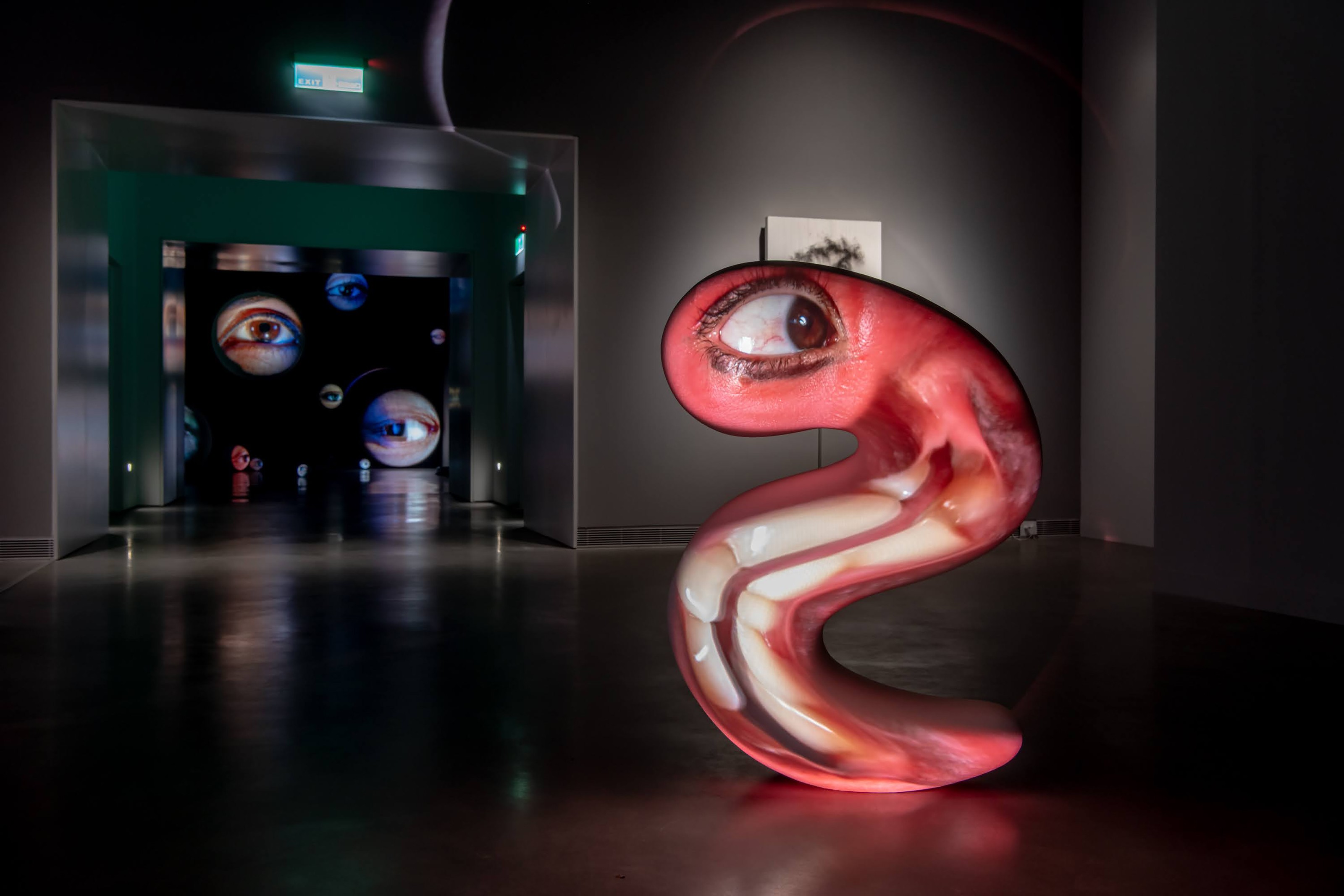 Installation view of Tony Oursler at Kaohsiung Museum of Fine Arts