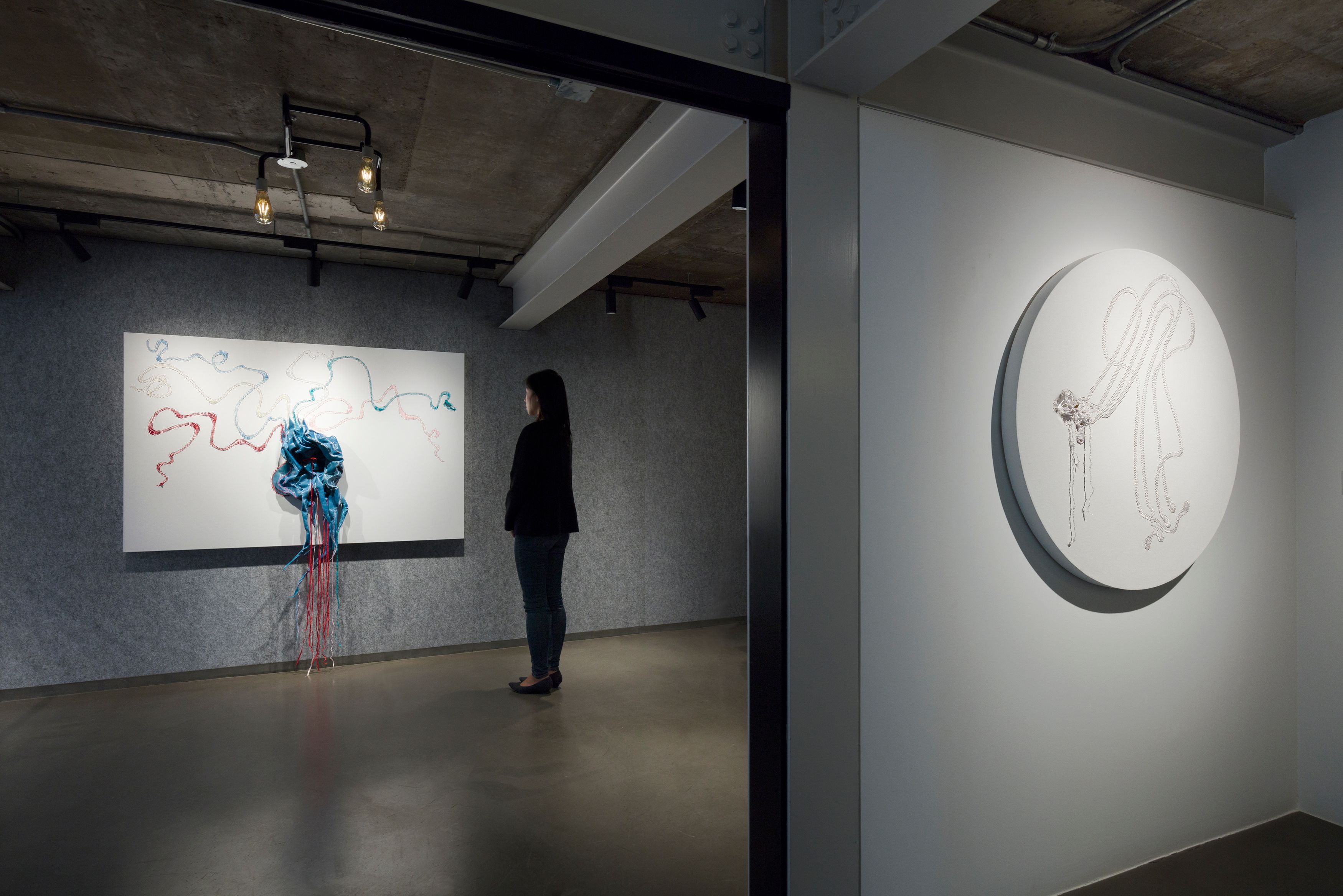 Installation view of Nicholas Hlobo at Lehmann Maupin Seoul