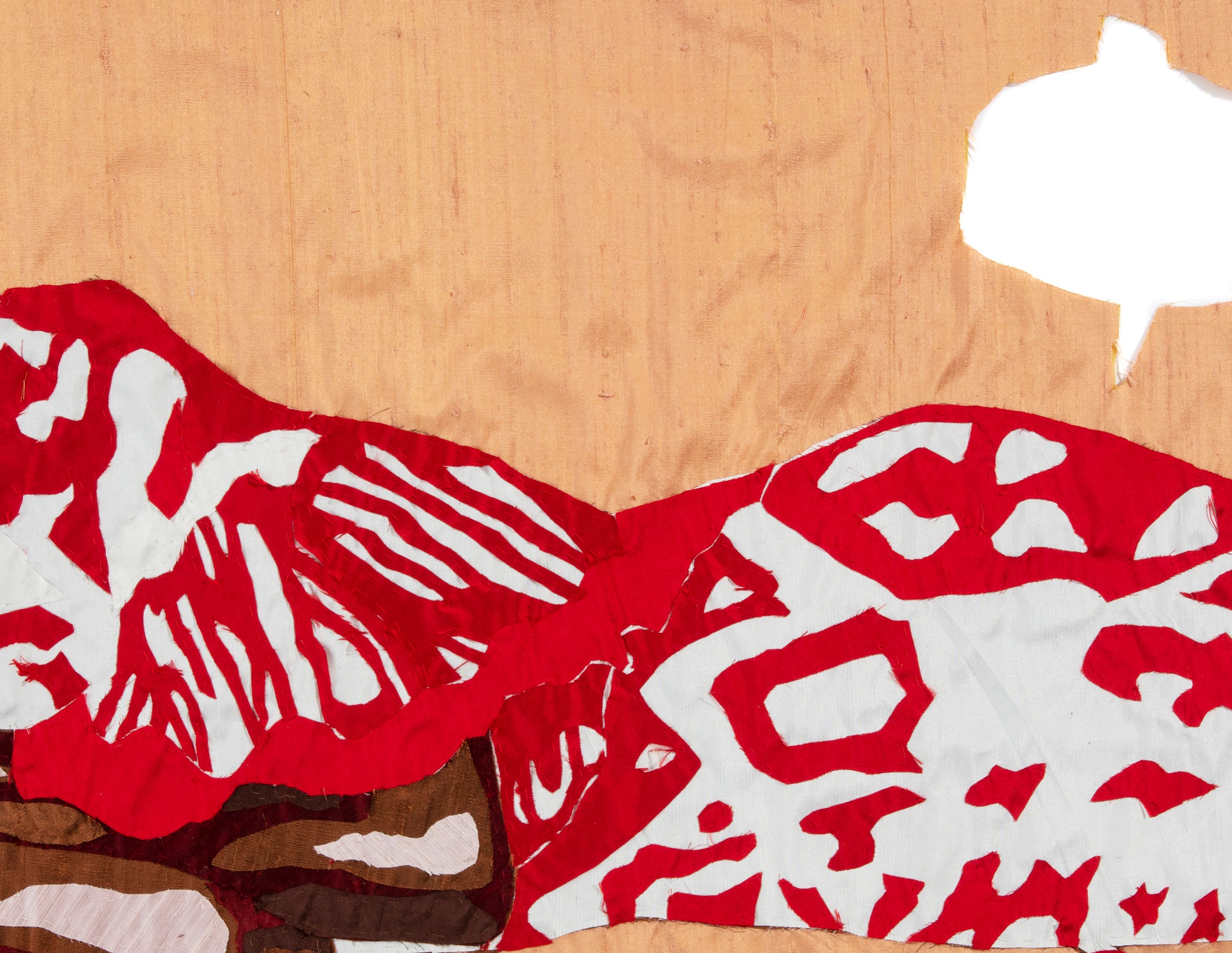 Detail of wall work by Billie Zangewa