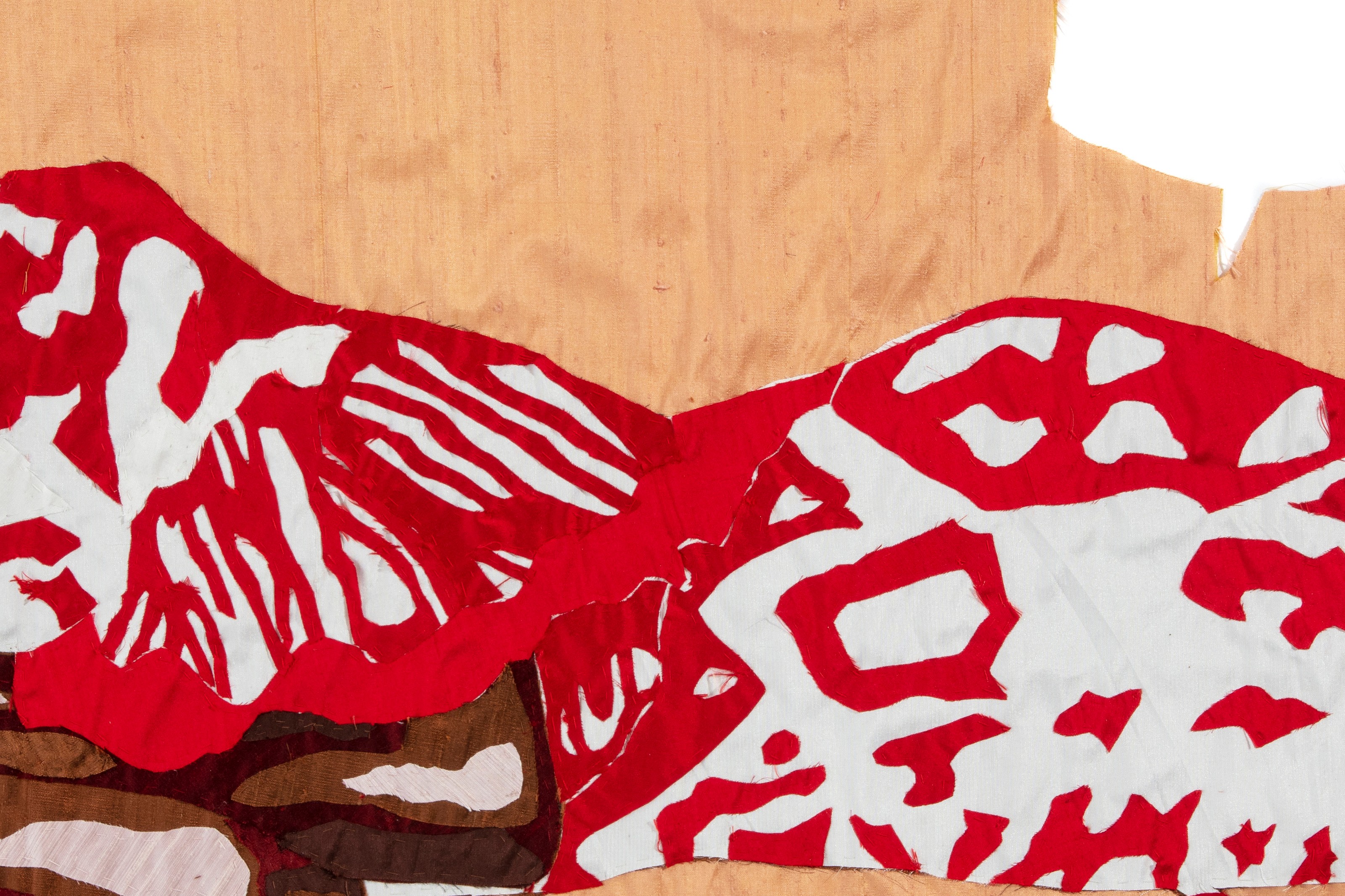 Detail of wall work by Billie Zangewa