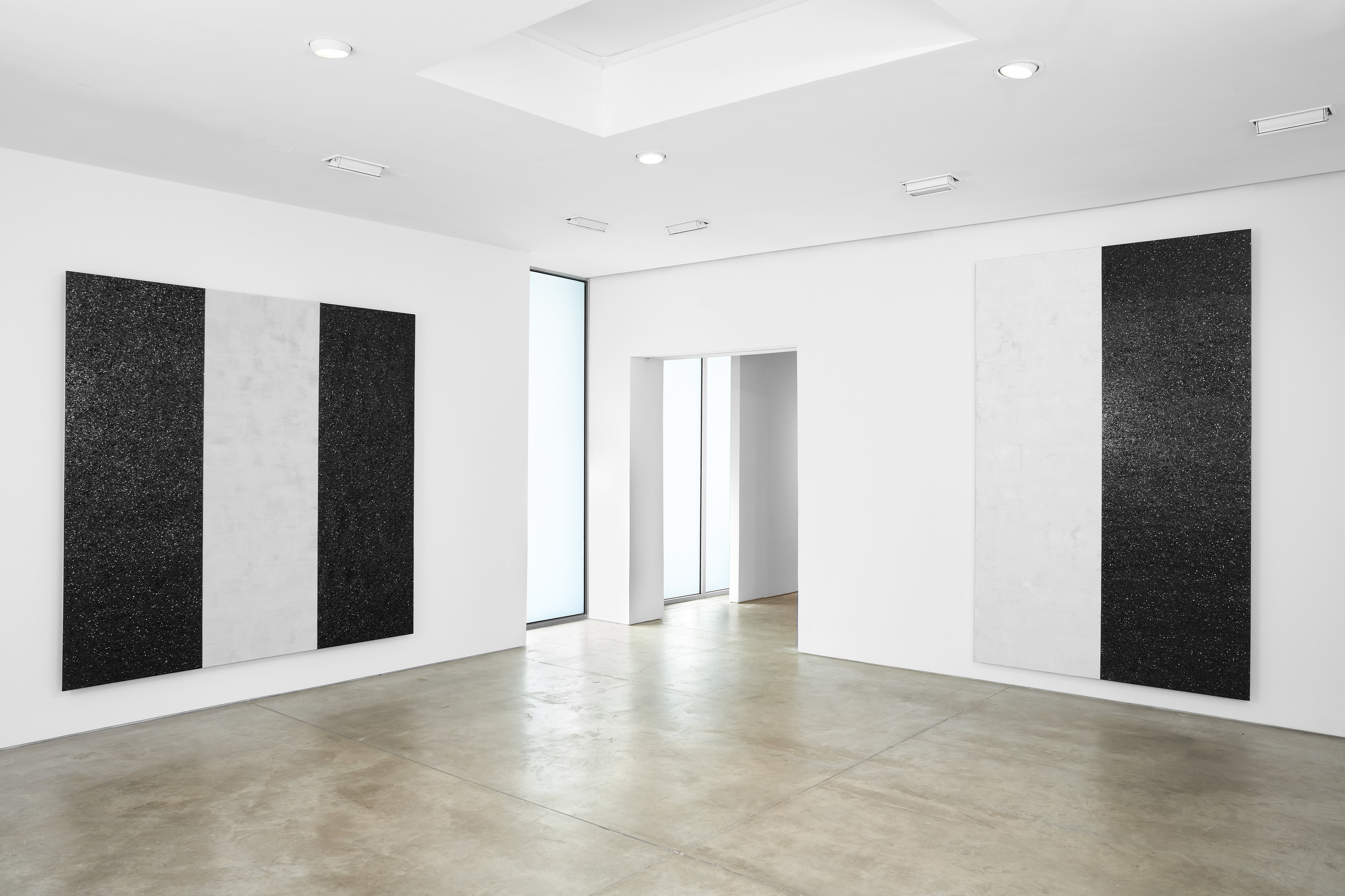 Installation view of Mary Corse at Lehmann Maupin New York