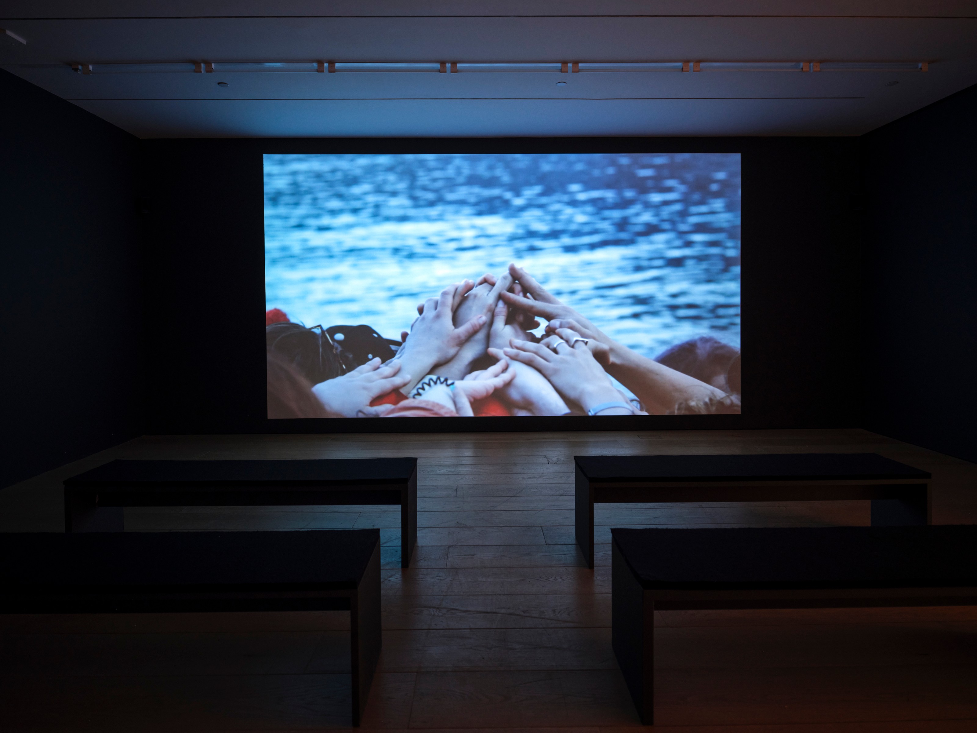 Installation view of Cecilia Vicuña at Lehmann Maupin New York