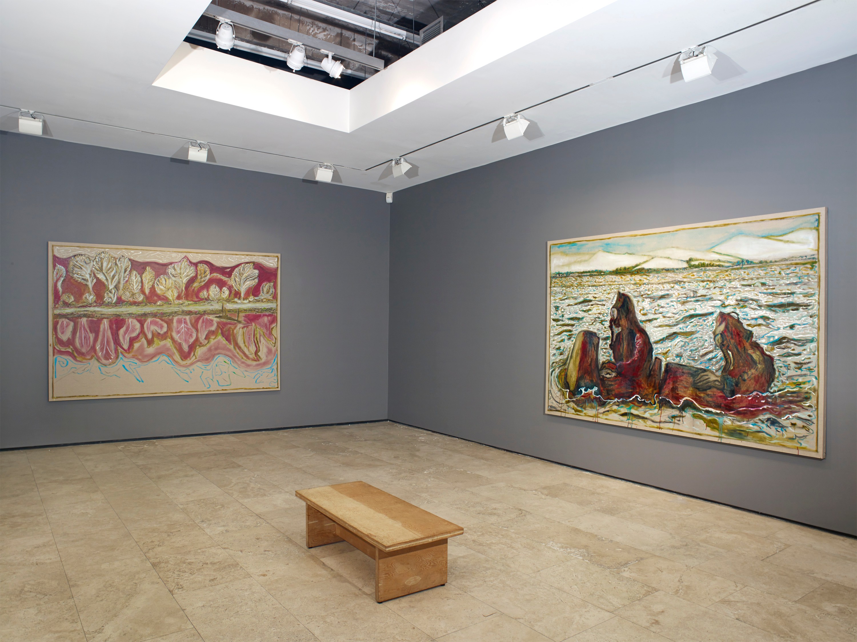 Installation view of Billy Childish at Lehmann Maupin New York