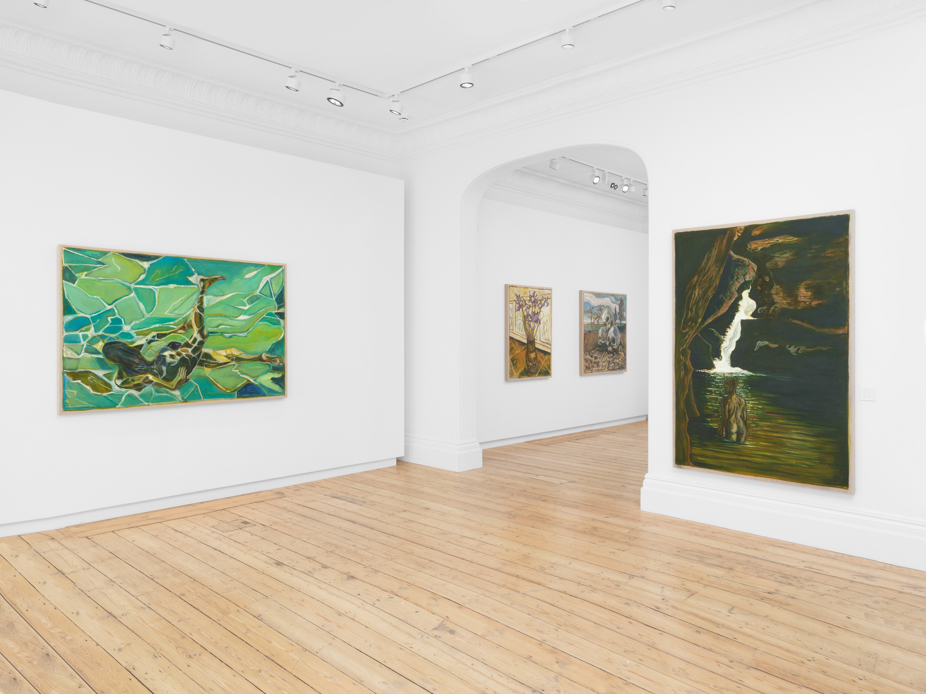 Installation view of Billy Childish at Lehmann Maupin London