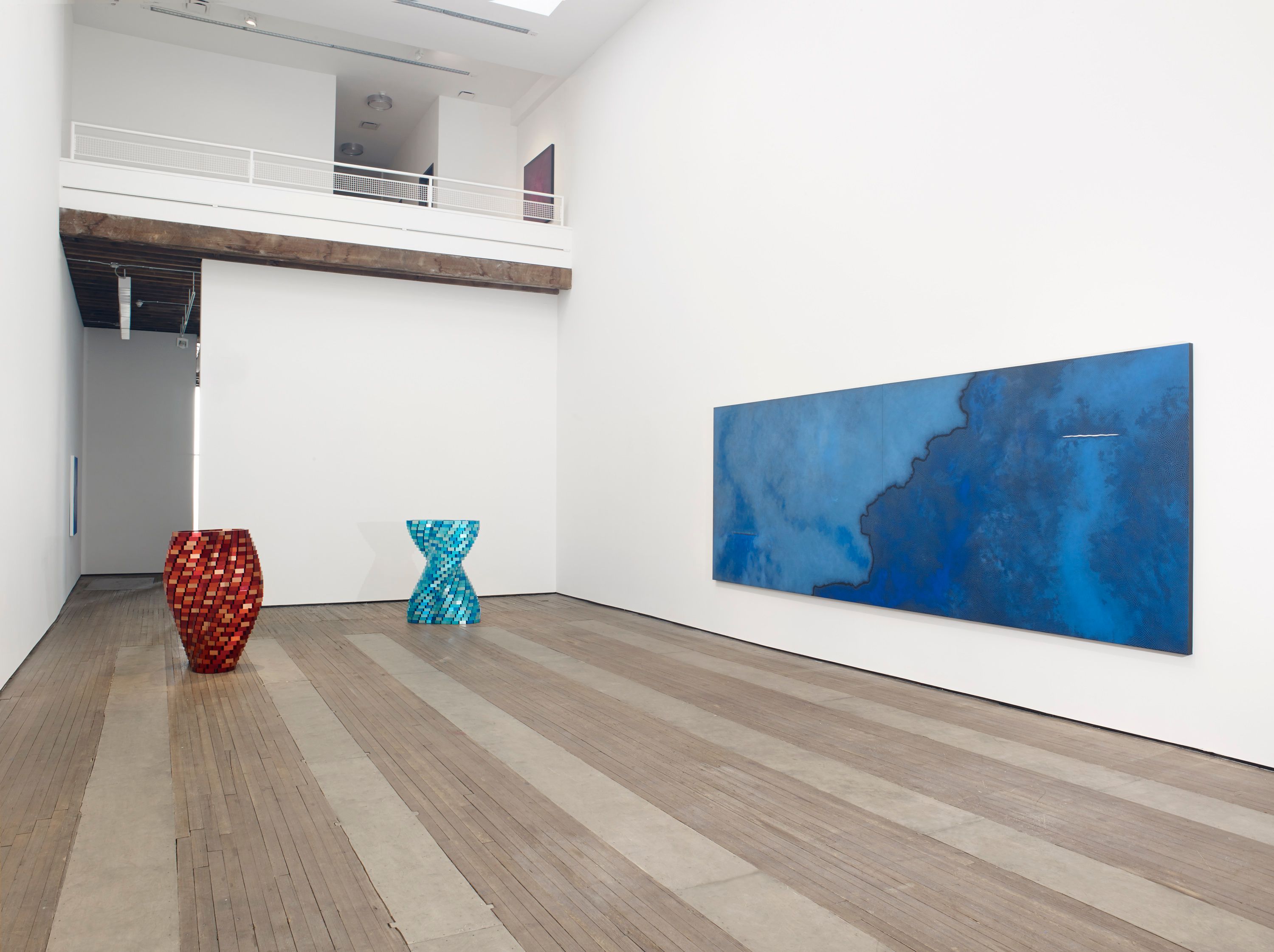 Installation view of The eye fell in love with the ear at Lehmann Maupin New York