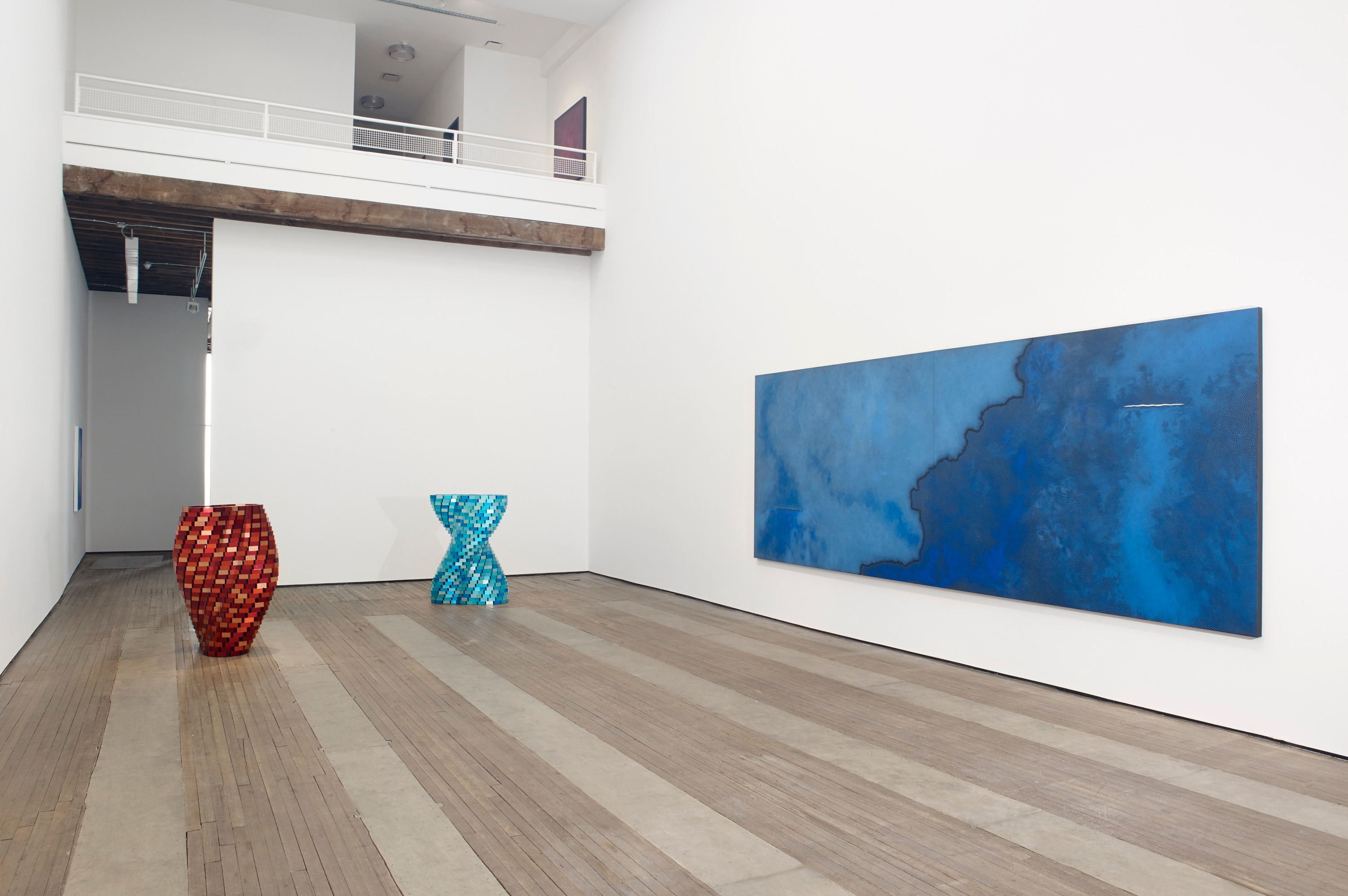 Installation view of The eye fell in love with the ear at Lehmann Maupin New York