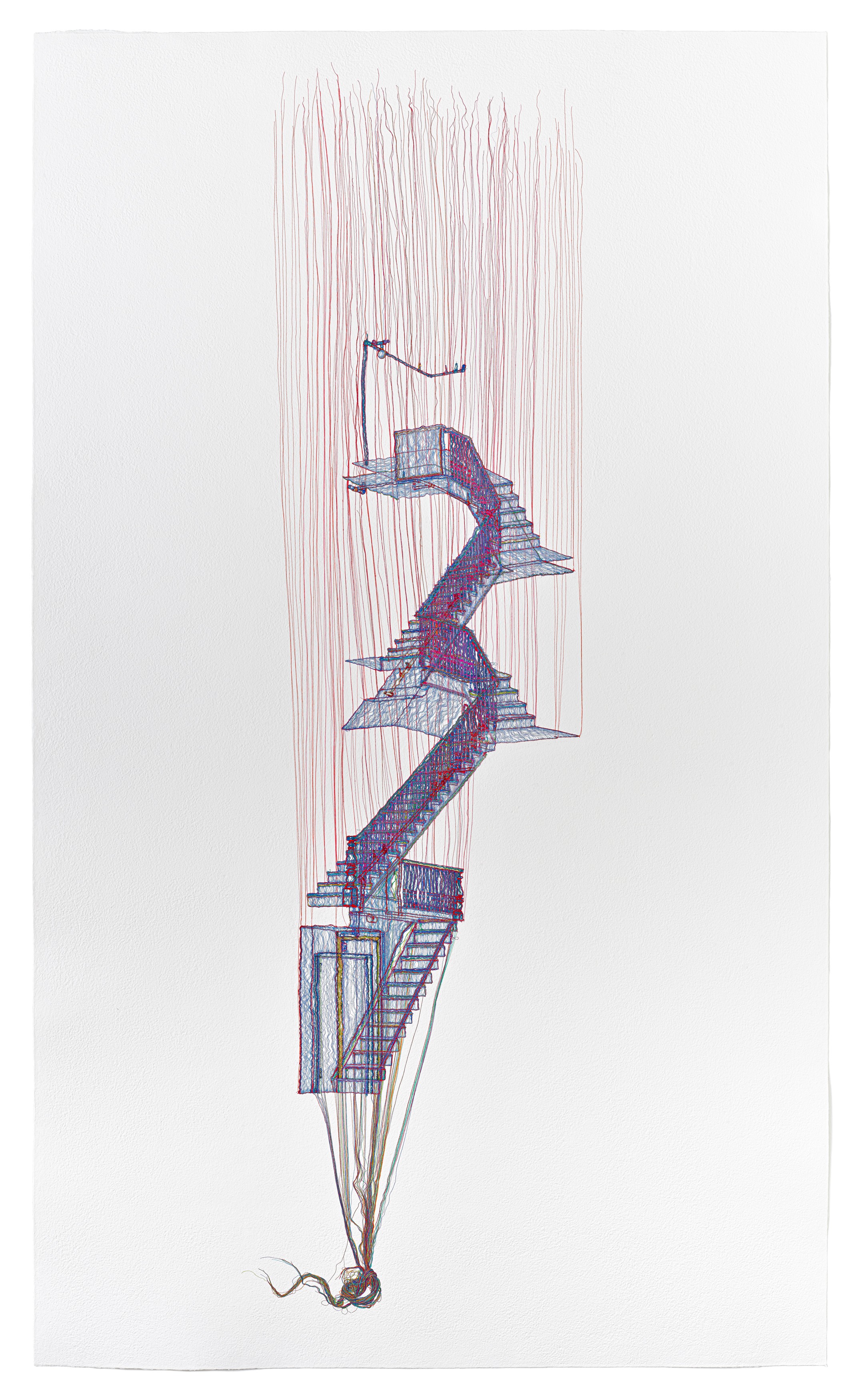 Thread drawing by Do Ho Suh