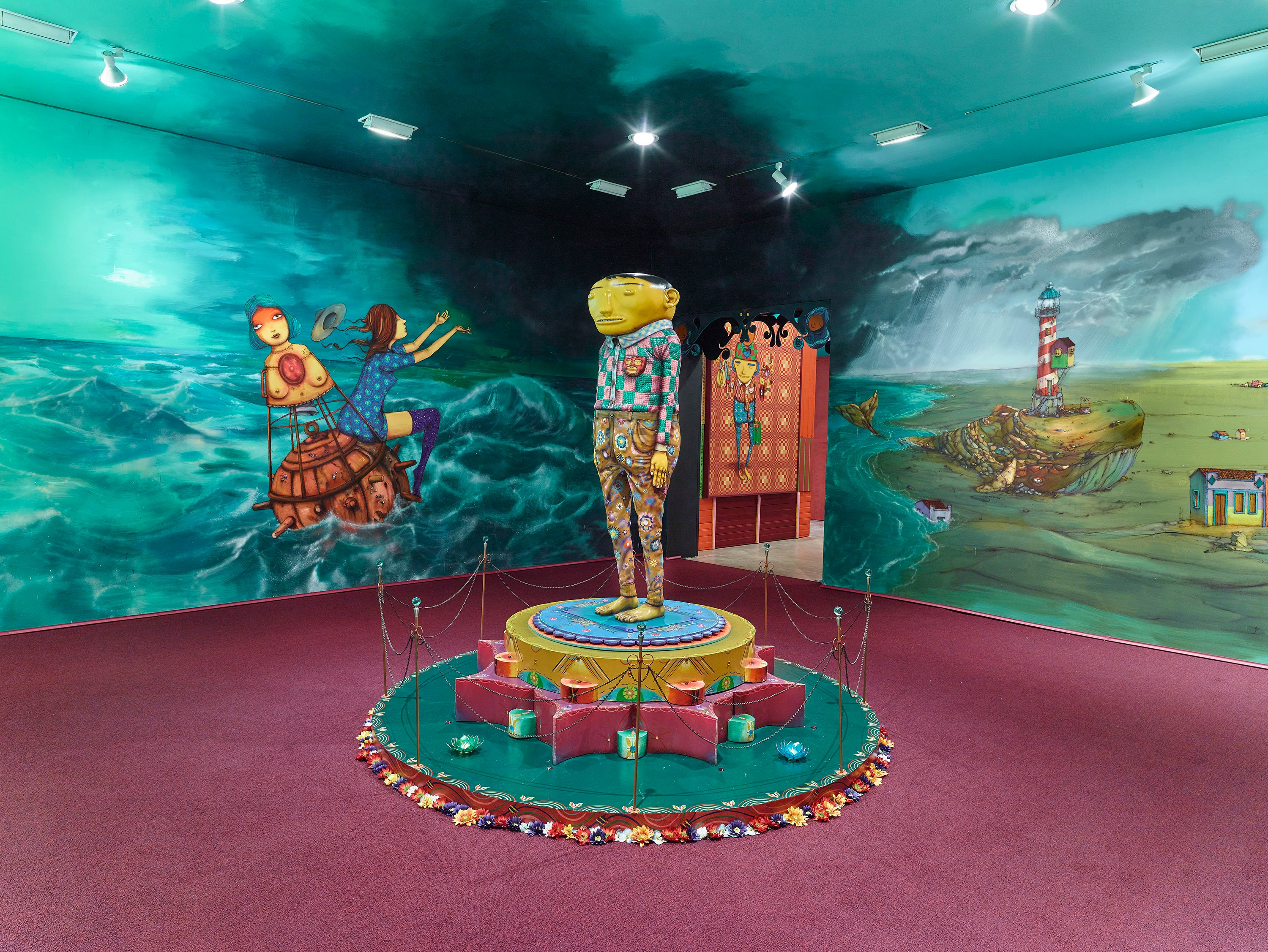 Installation view of OSGEMEOS at Lehmann Maupin New York