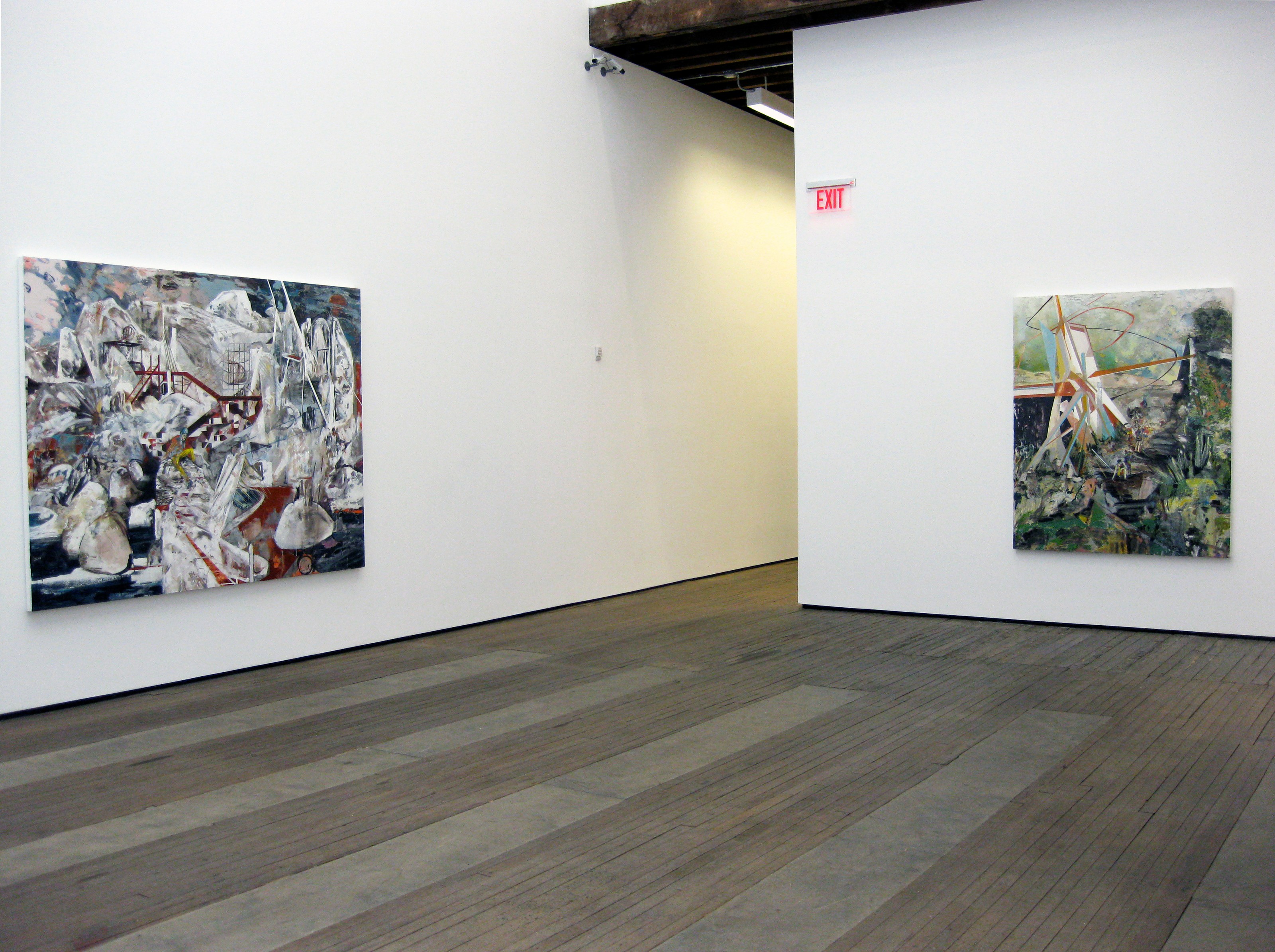 Installation view of The Dance of the Machine Gun & other forms of unpopular expression at Lehmann Maupin New York
